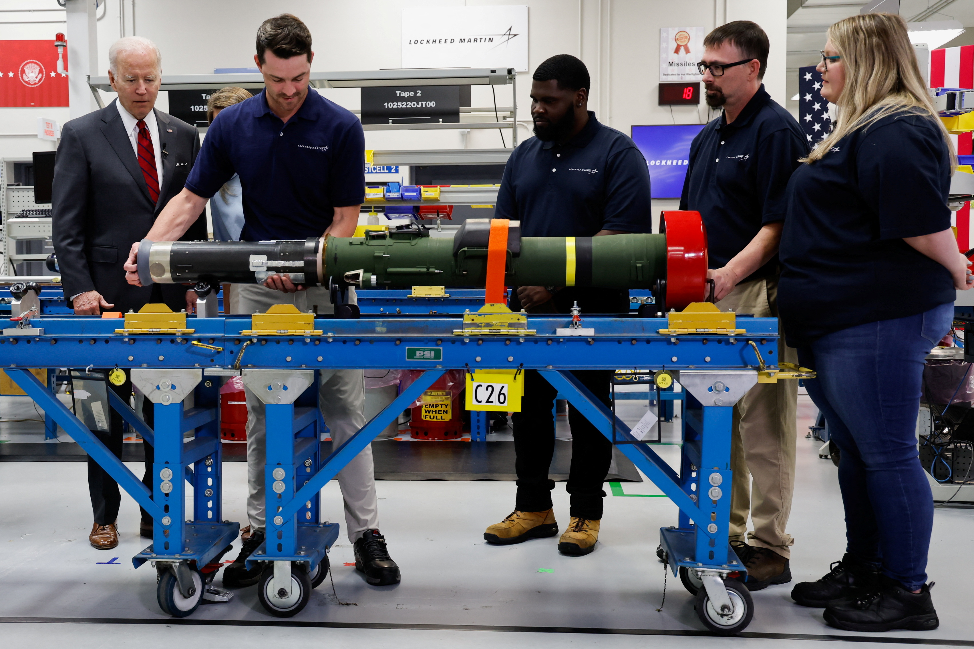 Biden at Javelin factory