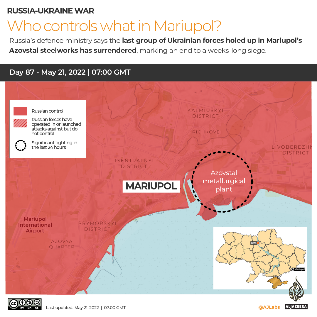 INTERACTIVE Russia Ukraine War Who controls what in Mariupol Day 87 2