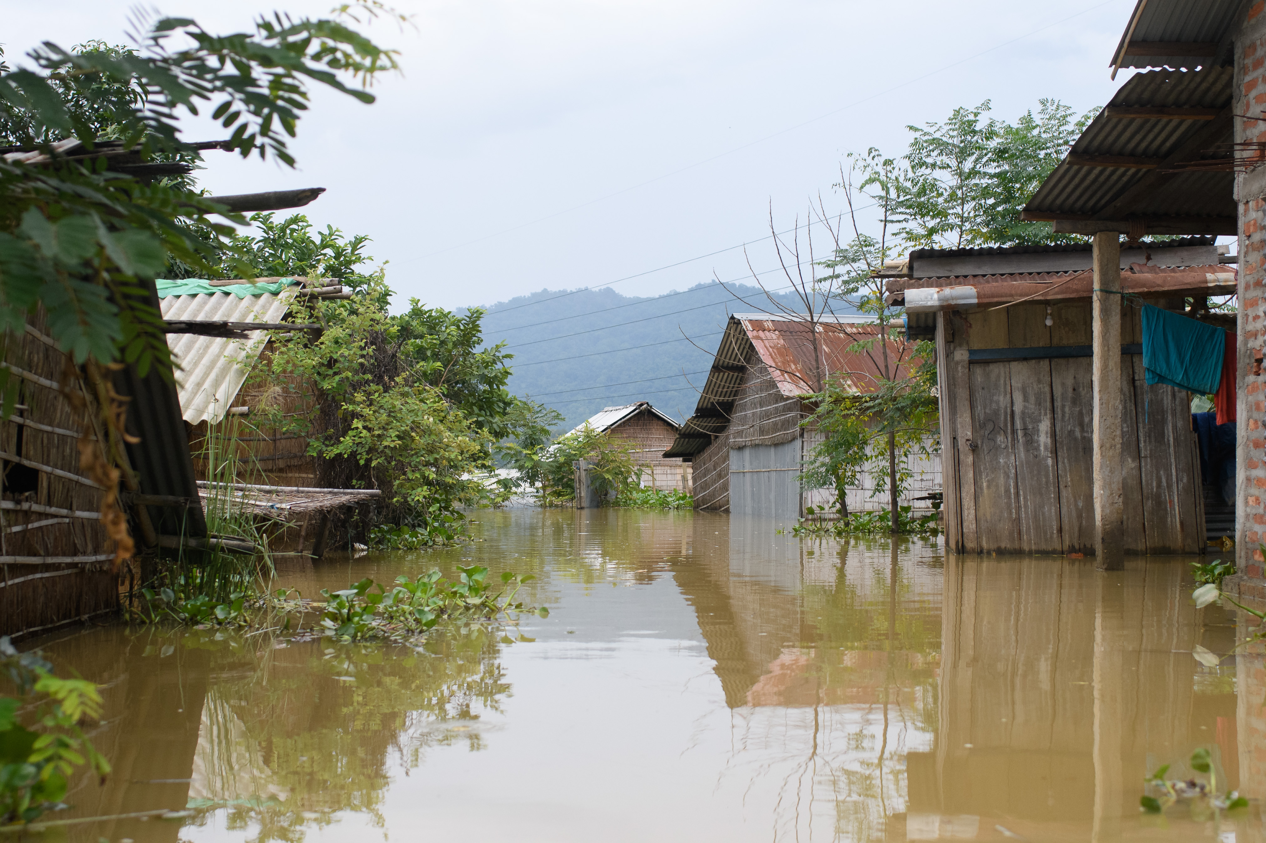 A submerged village in Assam’s Morigaon district