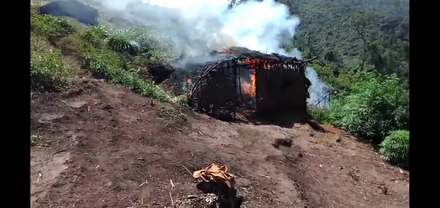 Image showing a house on fire