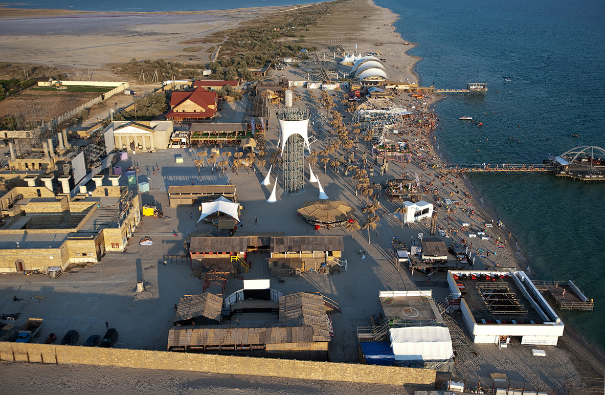 The territory of the erstwhile KaZantip seen from above [Courtesy of Natasha Kto Nado]
