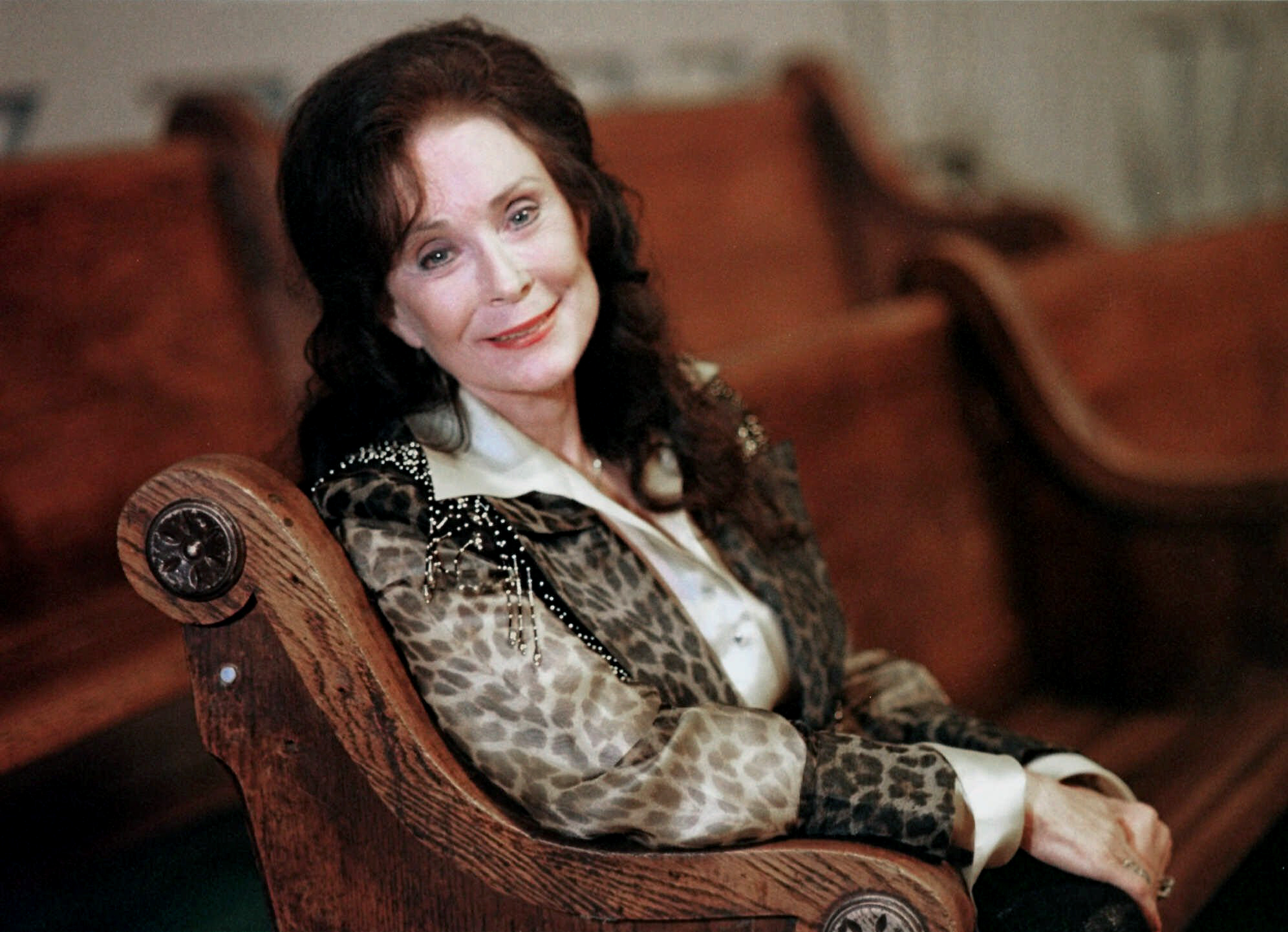Country music great Loretta Lynn posing for a portrait in September 2000 in Nashville, Tennessee