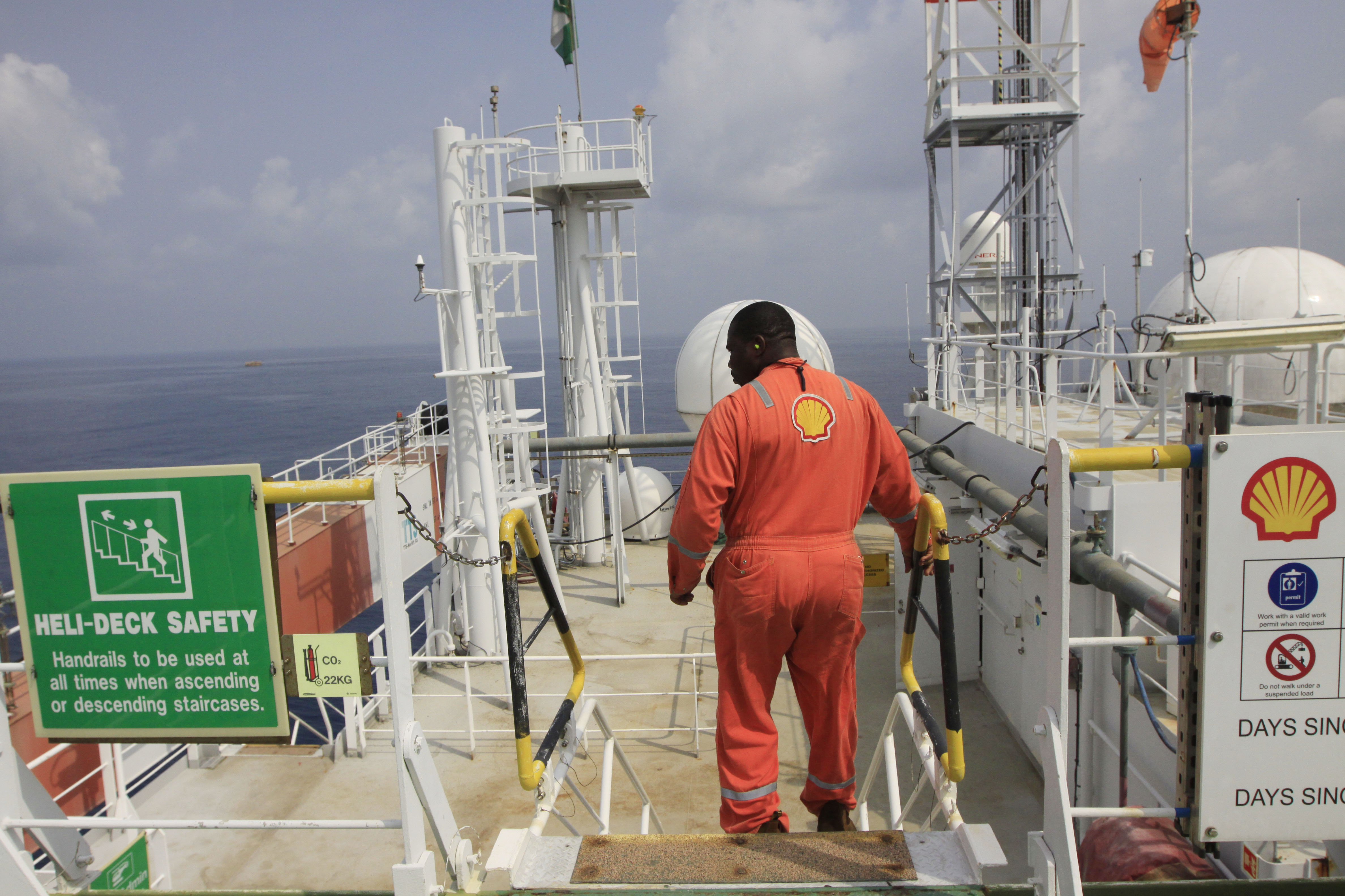 Bonga offshore oil vessel off the coast of Nigeria