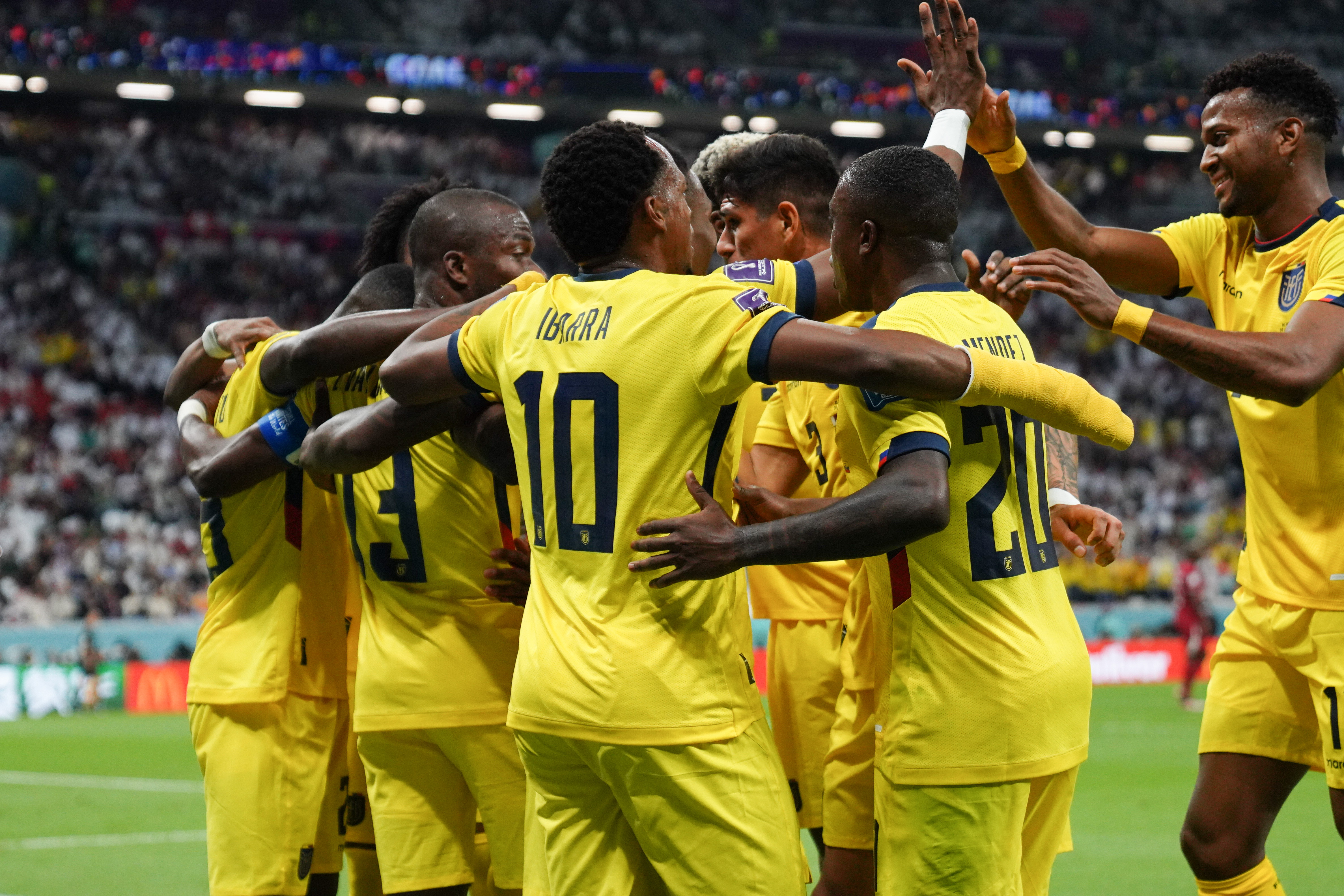 Ecuadorian players celebrate