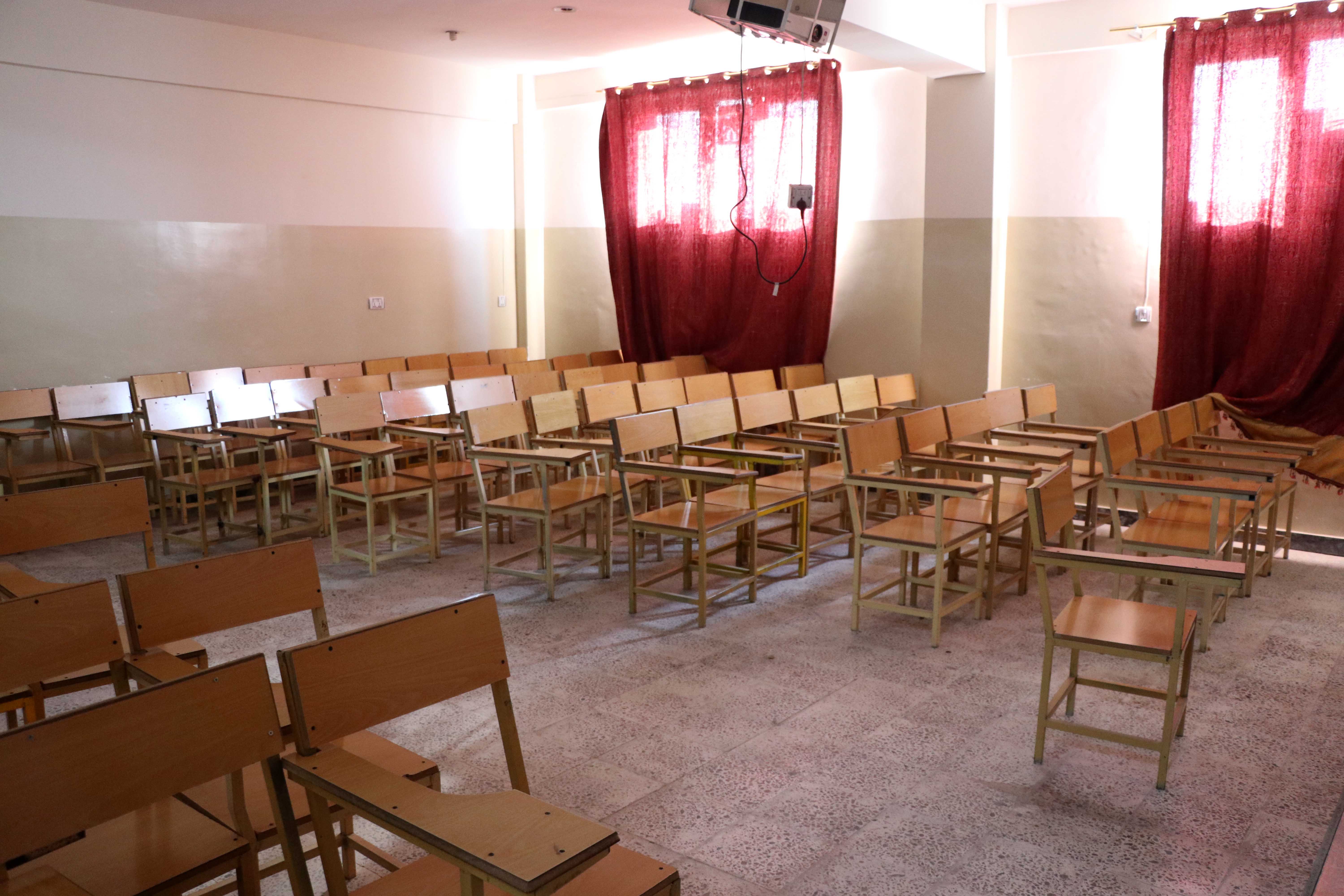 Empty seats reserved for female students