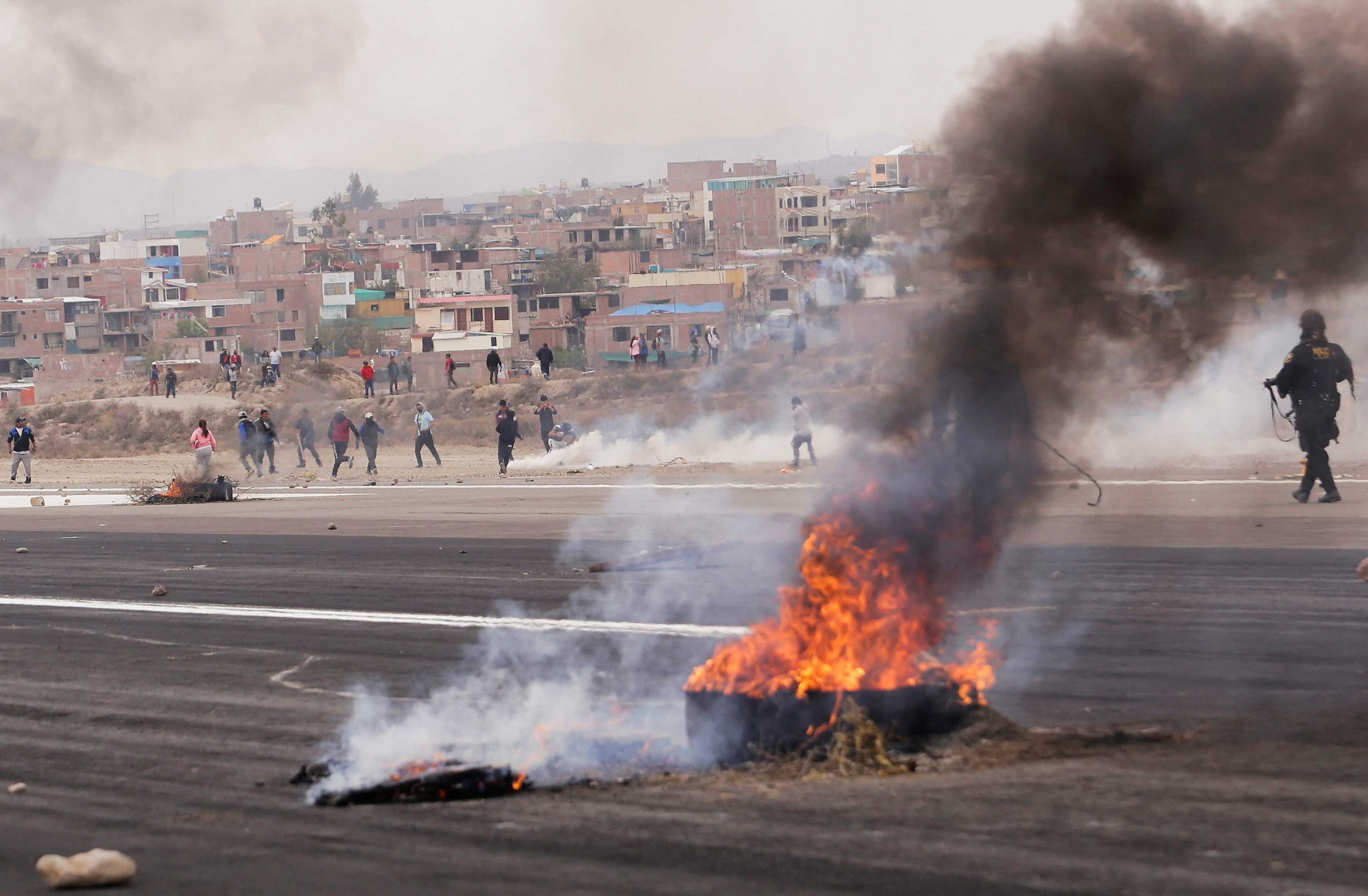 Protests demanding new elections and release of former President Pedro Castillo, in Peru