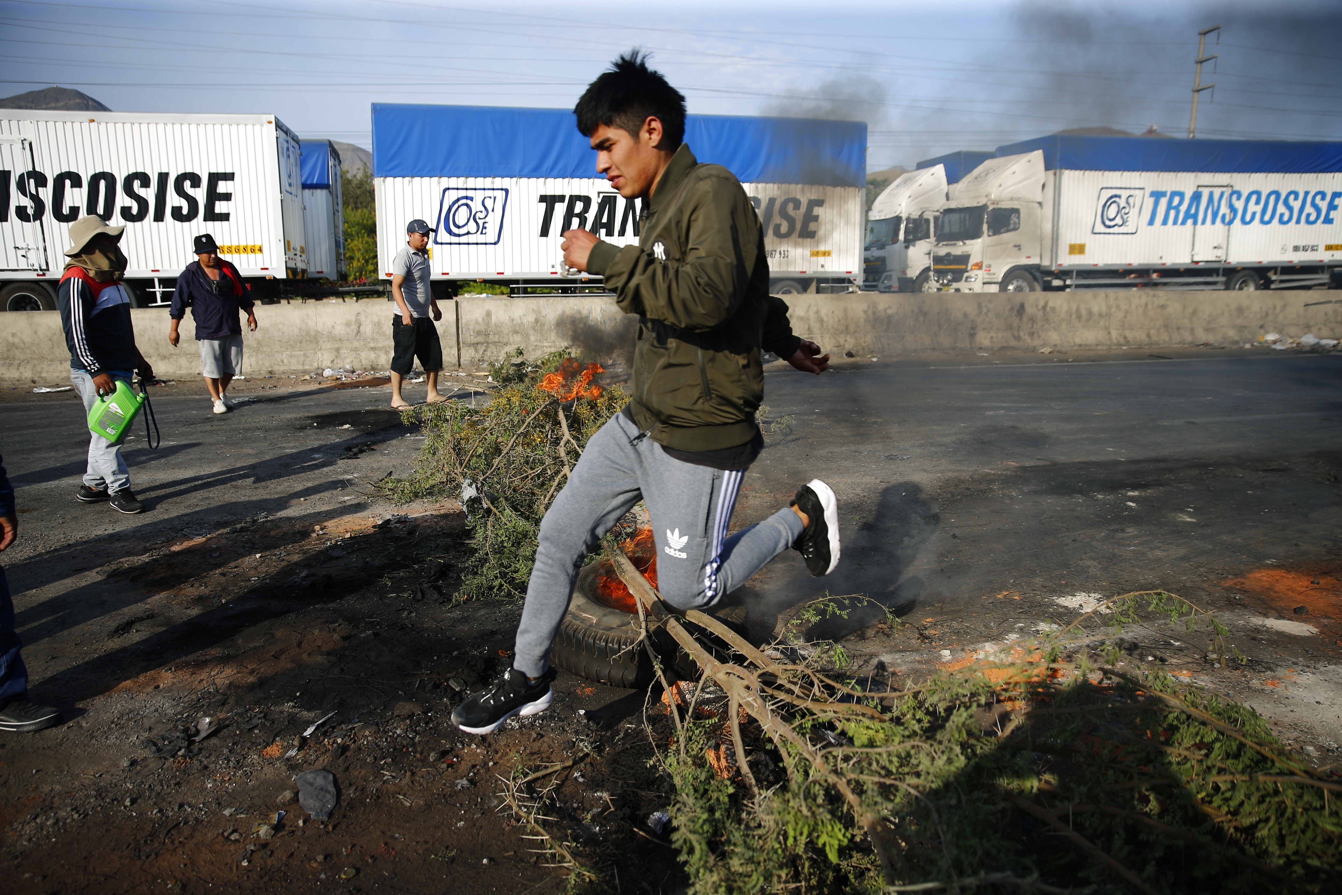 protesters in Peru