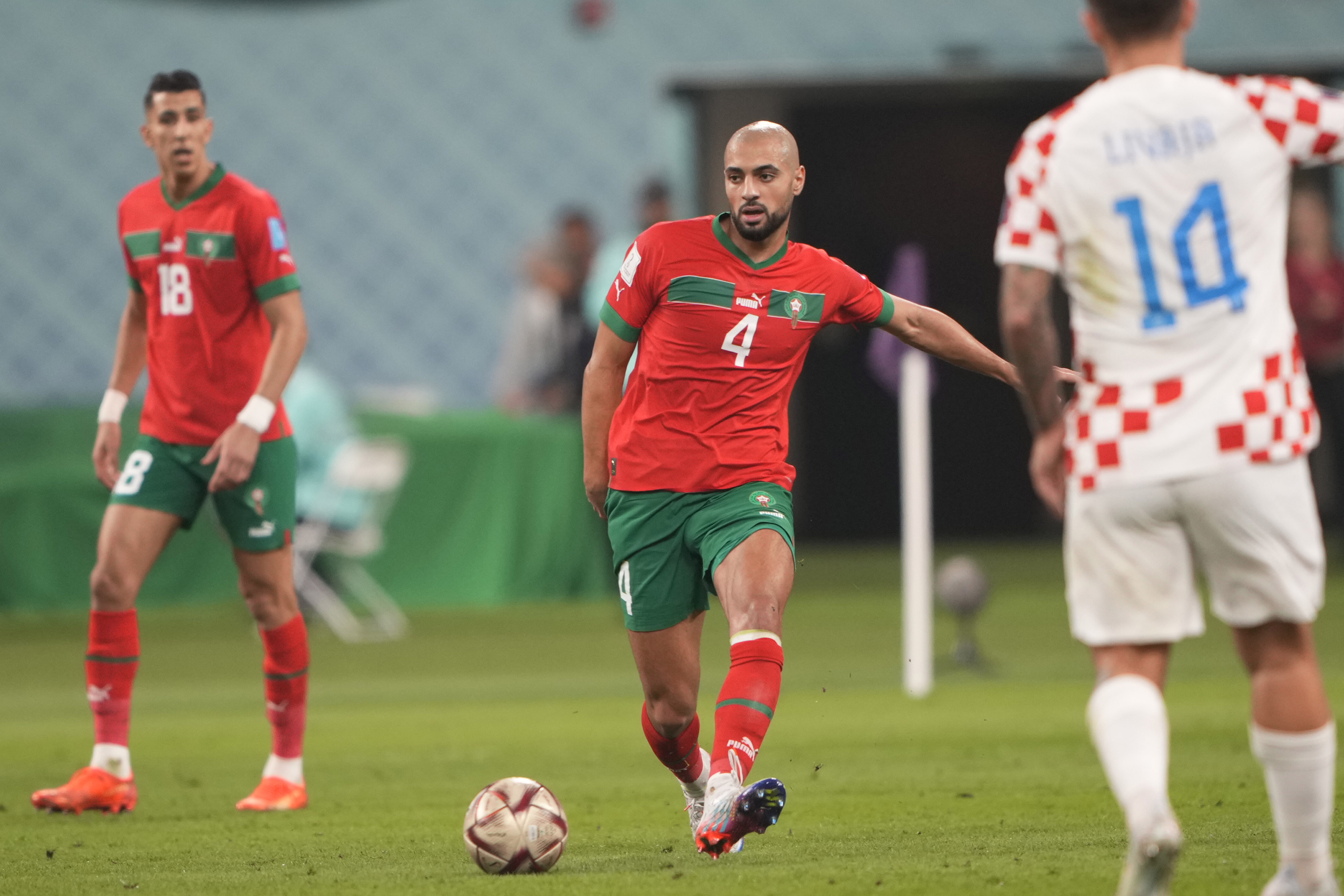 Sofyan Amrabat was one of Morocco’s outstanding players in the tournament