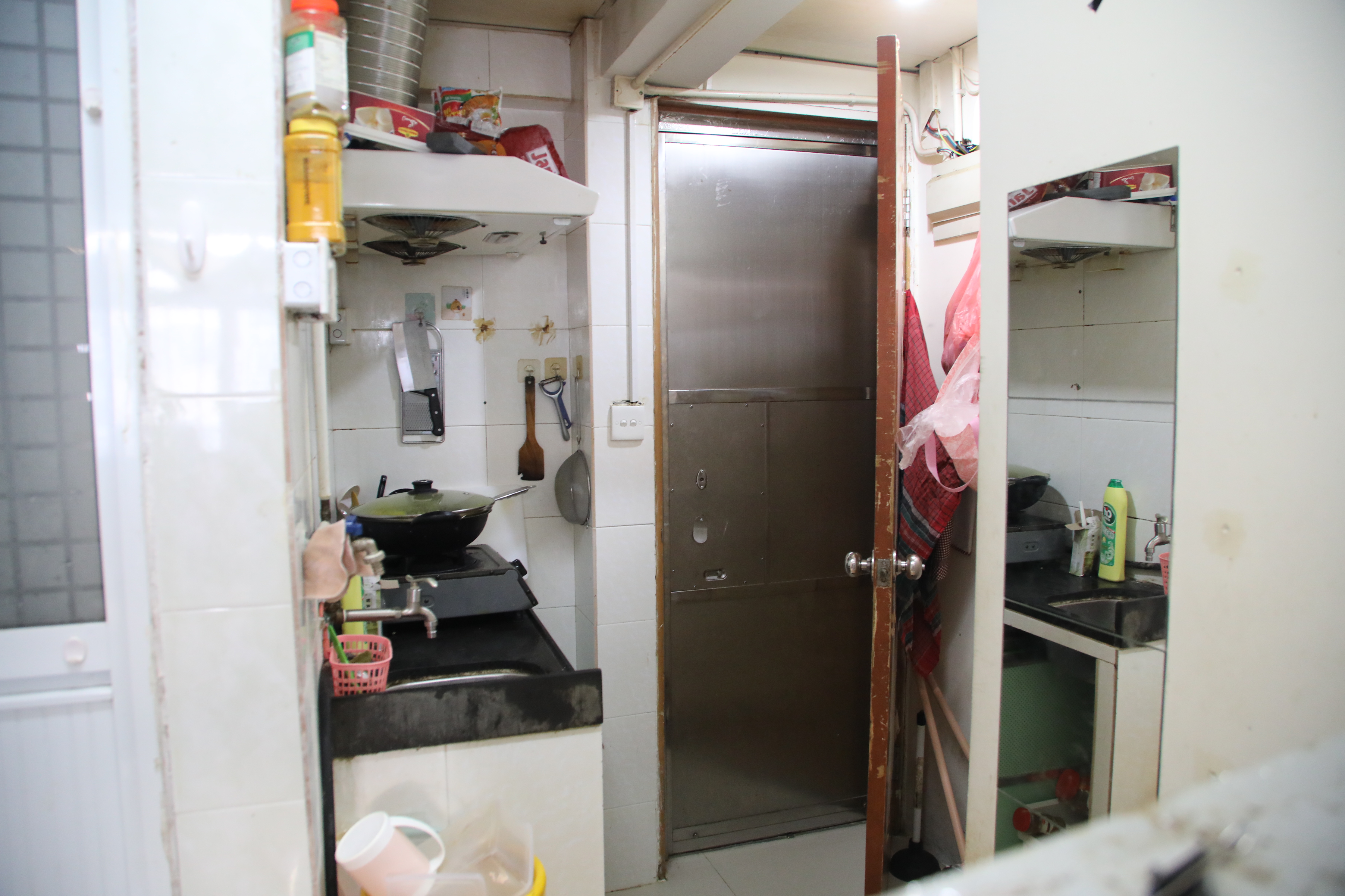 The family lives in a small apartment in a neighbourhood known for its so-called ‘coffin homes’
