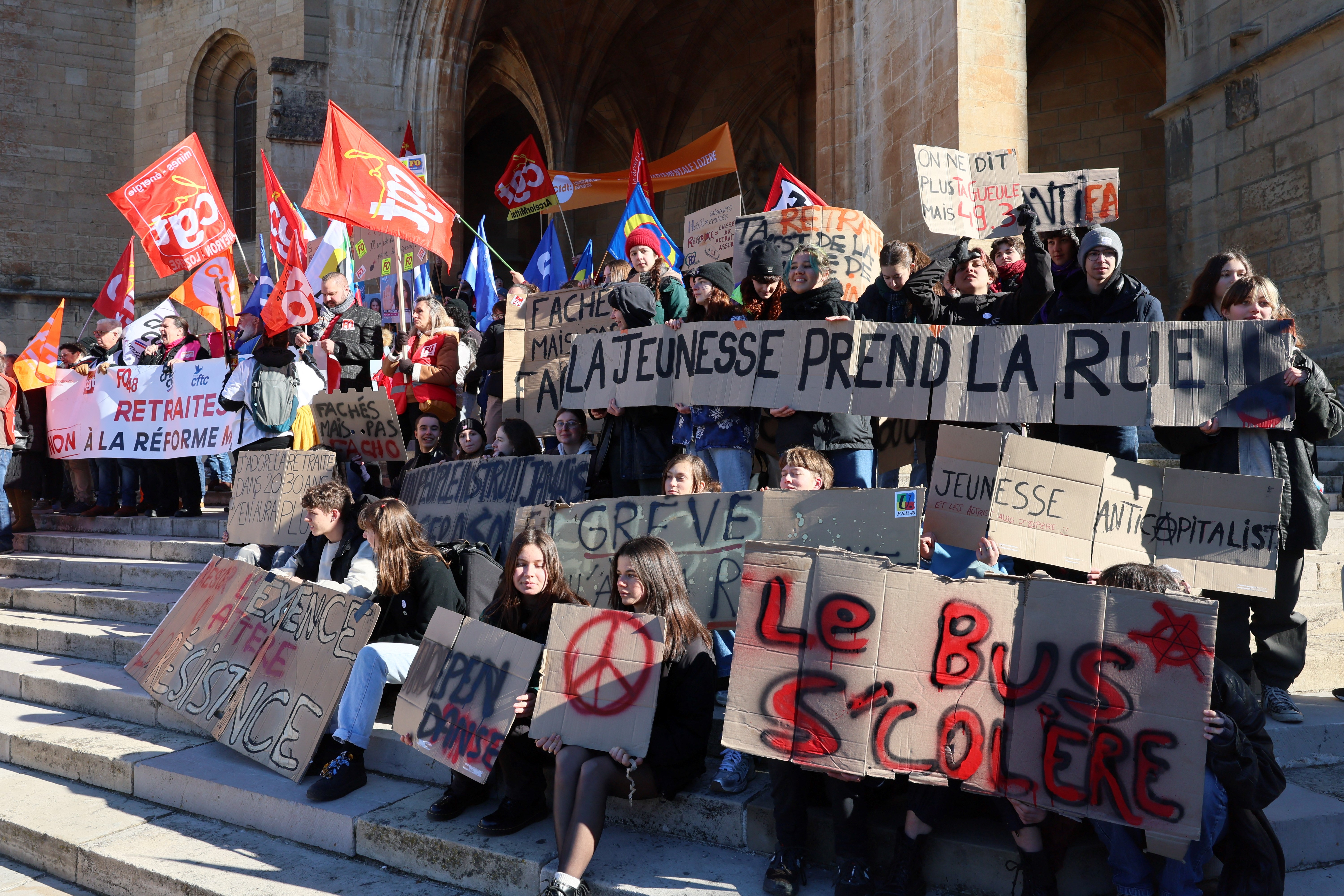 Protests hit France in round 2 of pension battle