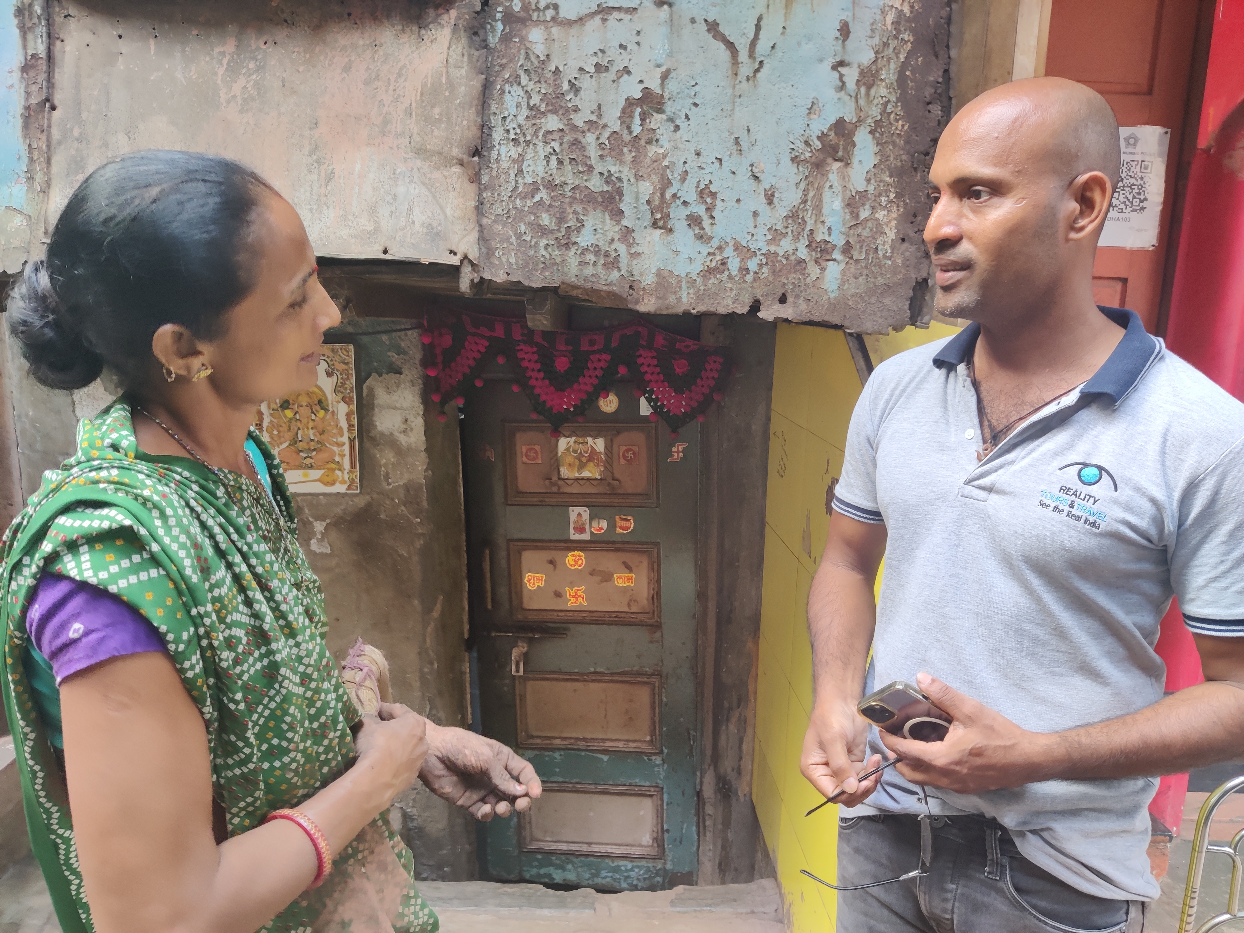 Krishna Pujari leads visitors on tours of Dharavi