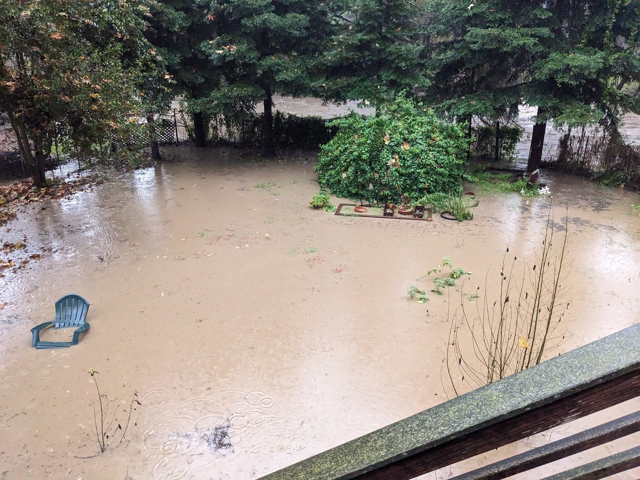 Flood waters rose up around Ashley Harper’s home as California endured three straight weeks of heavy rains [Courtesy of Ashley Harper]
