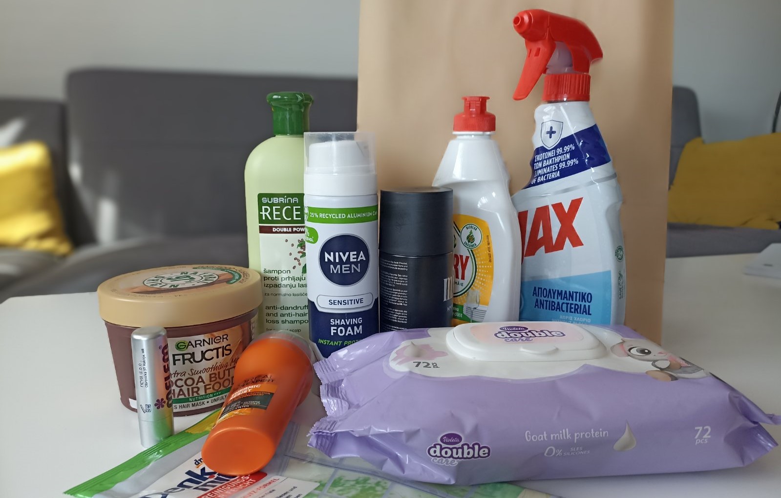 Hygiene and cleaning products are an essential expense for Rasim's family [Courtesy of Rasim Redžić]