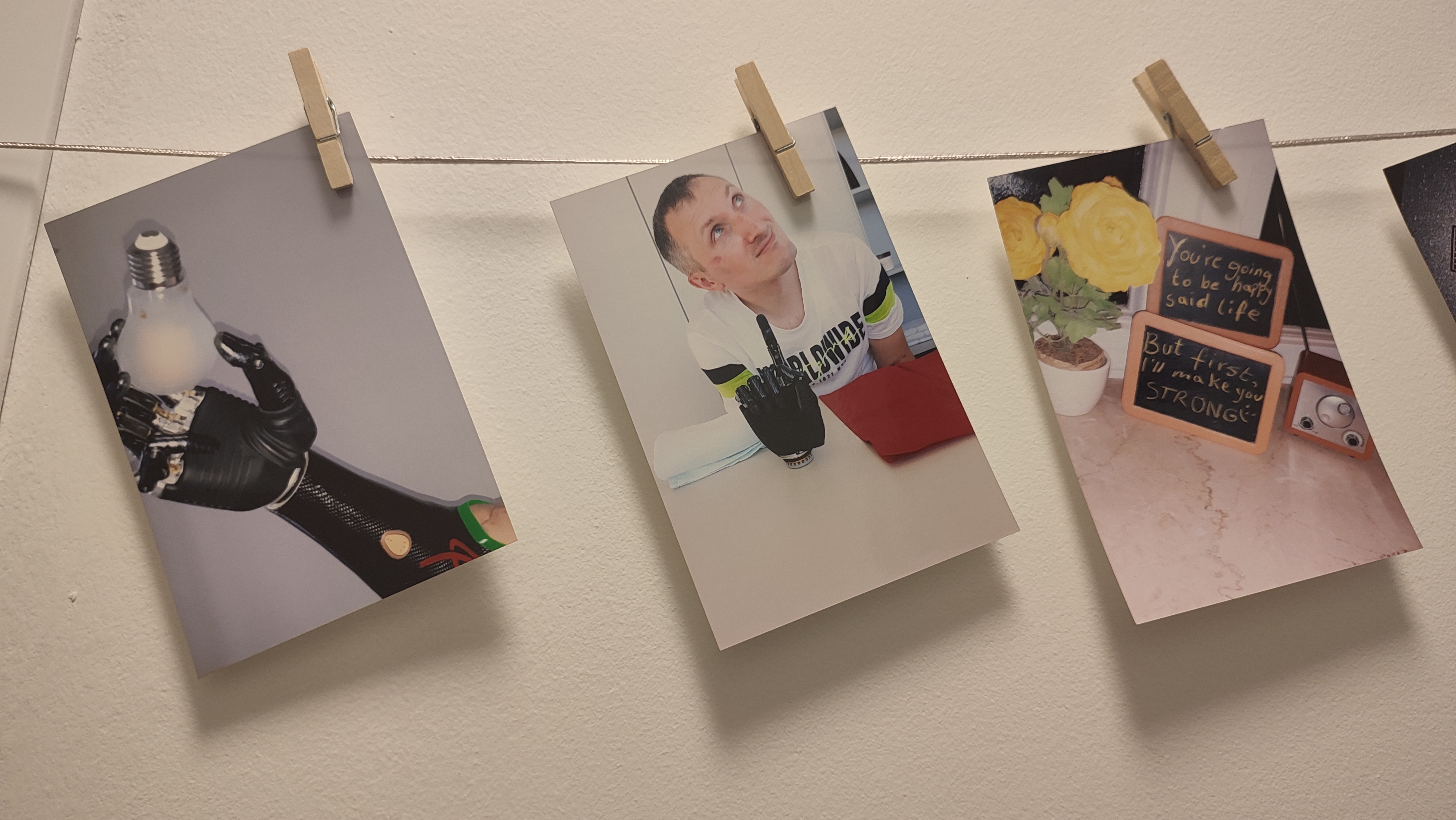 Photos on a wall