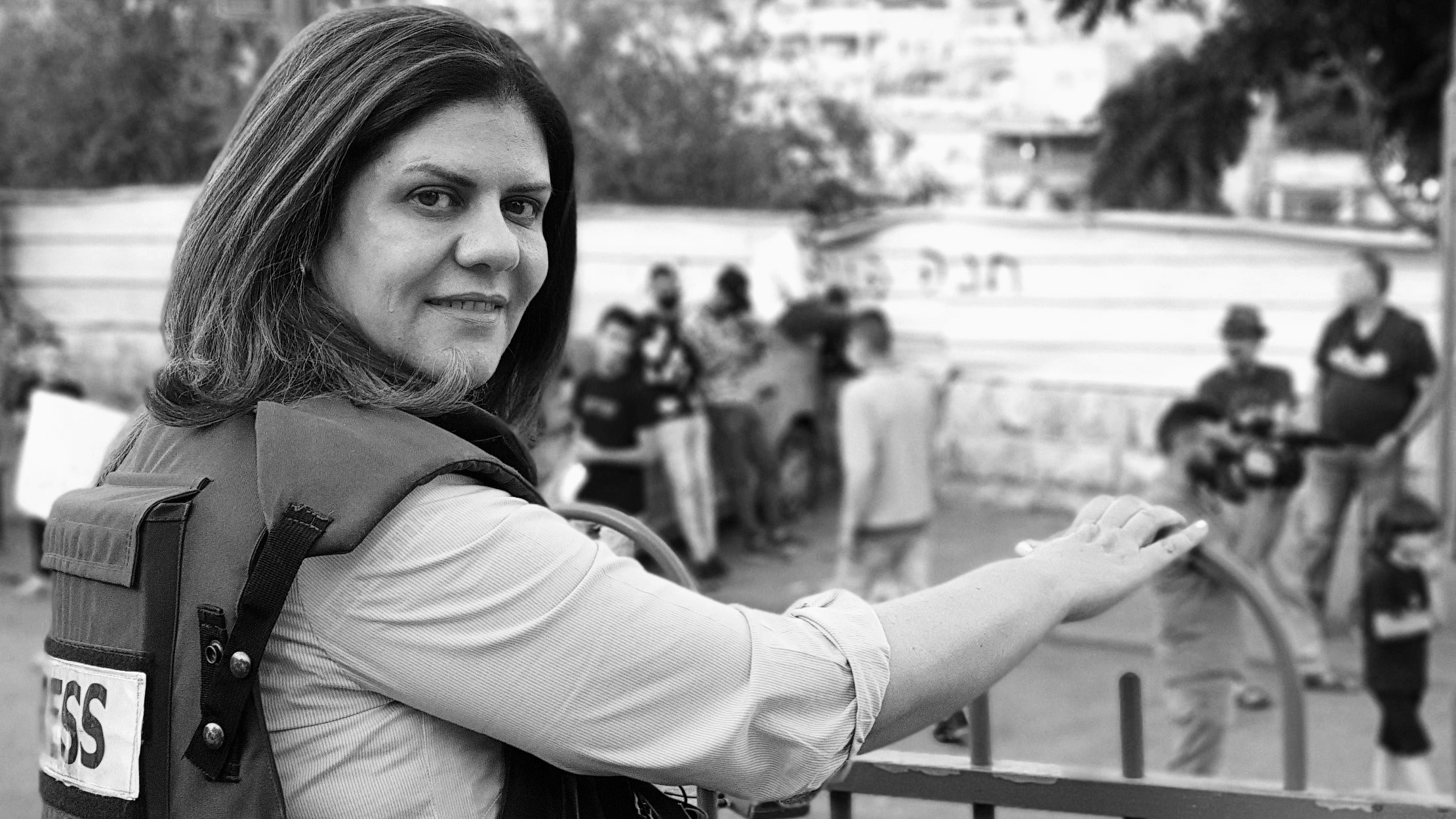 Shireen Abu Akleh smiles back at the camera.