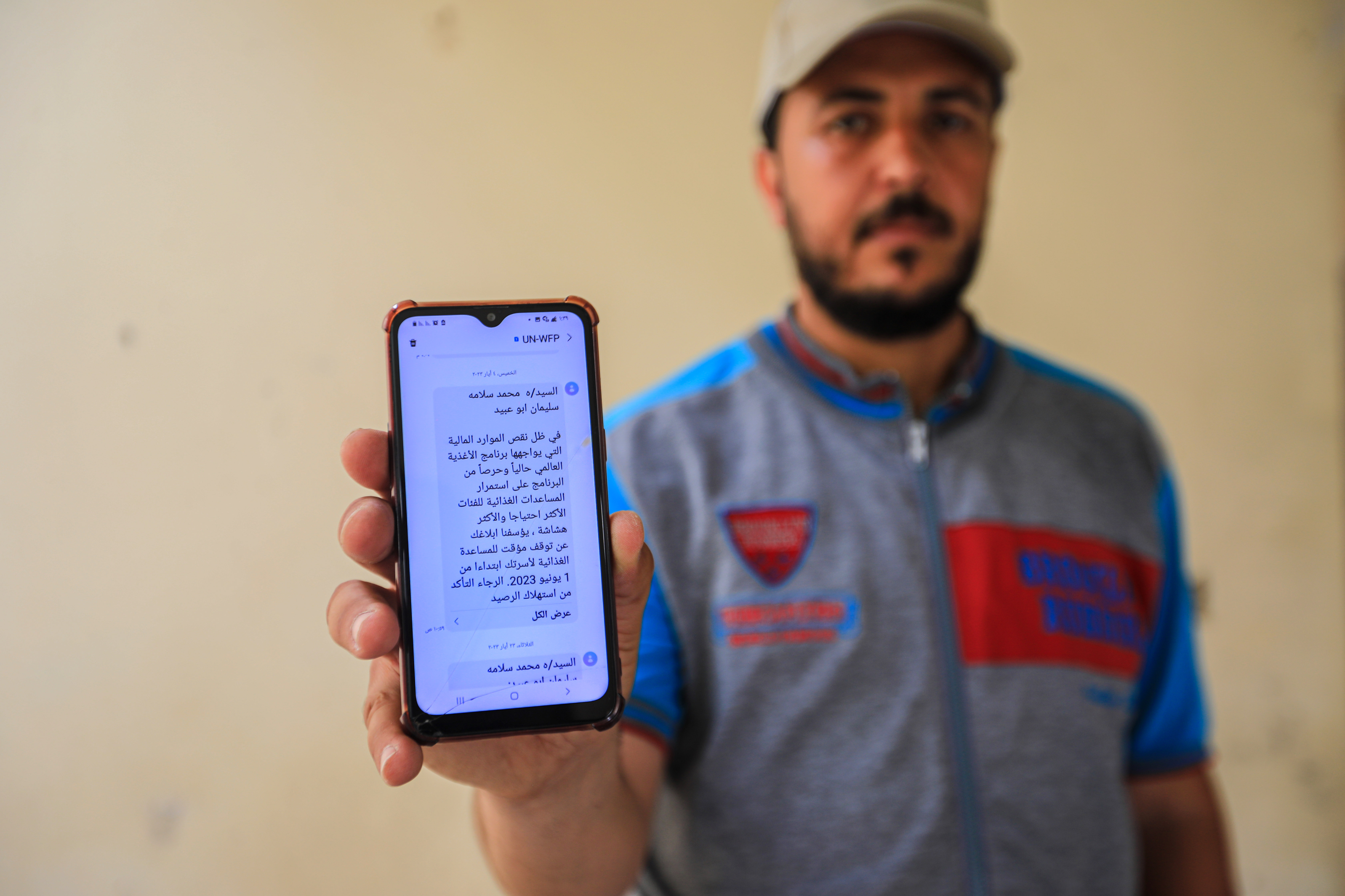 A man holds his mobile