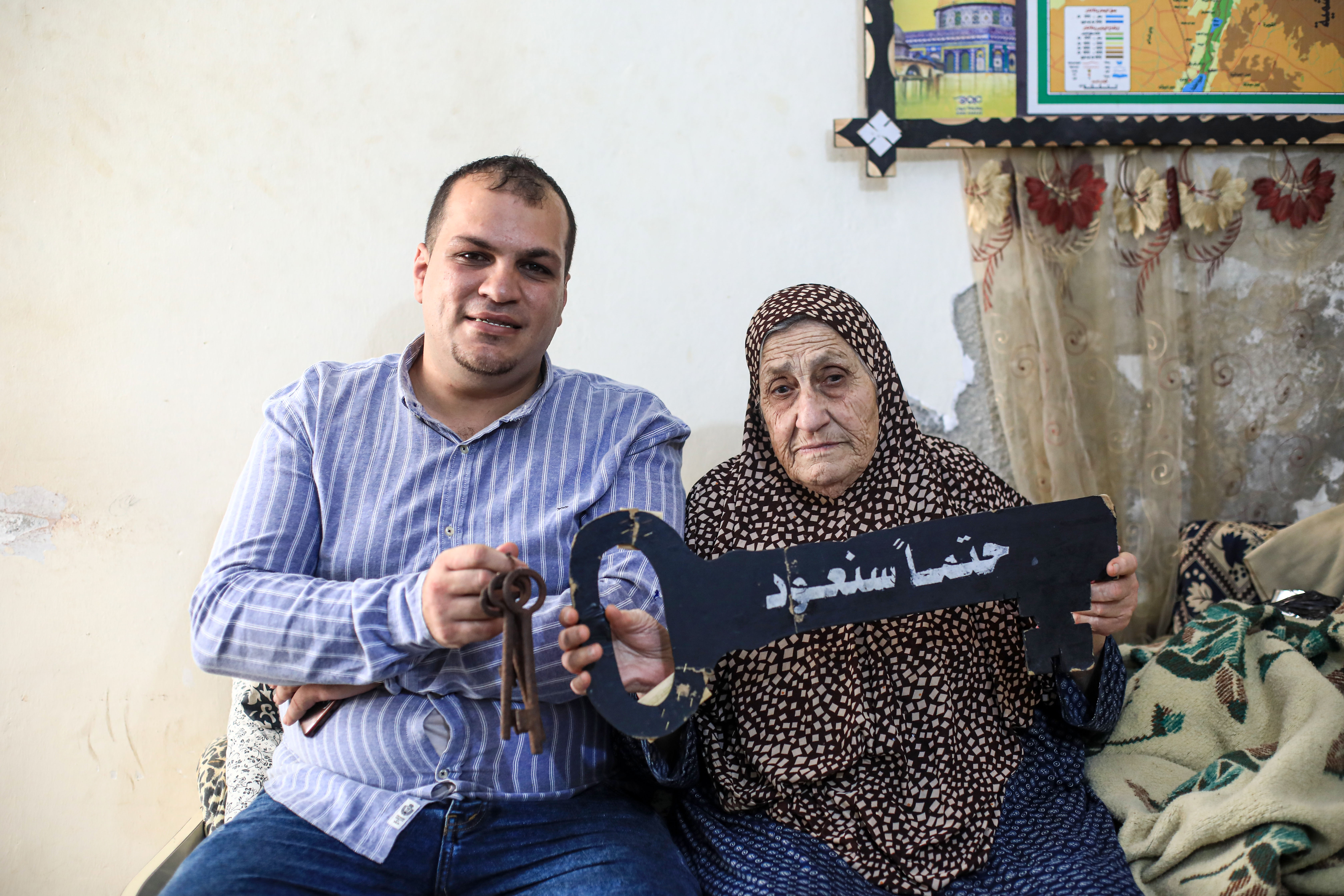 A grandmother and her grandson
