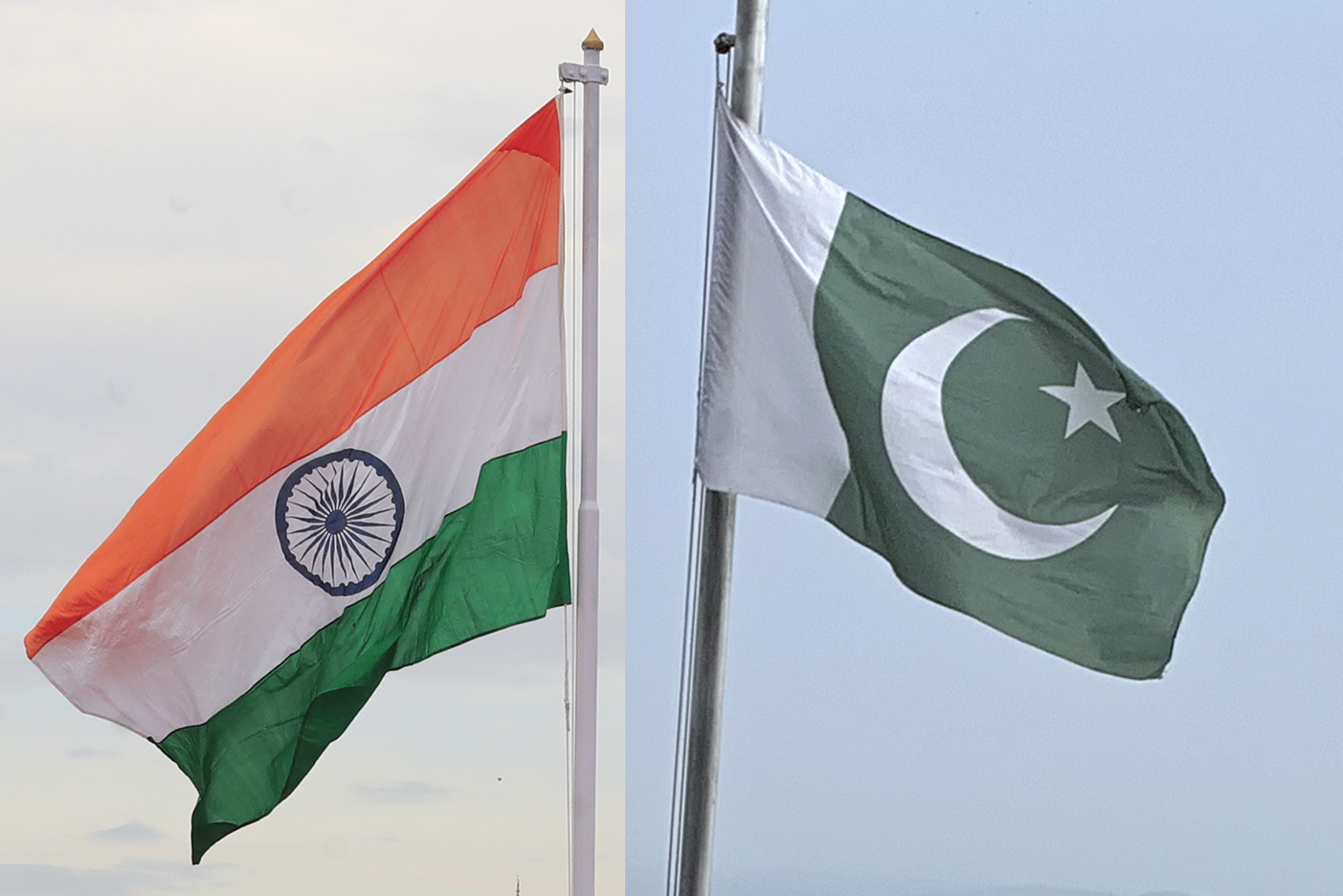 Indian and Pakistani flag