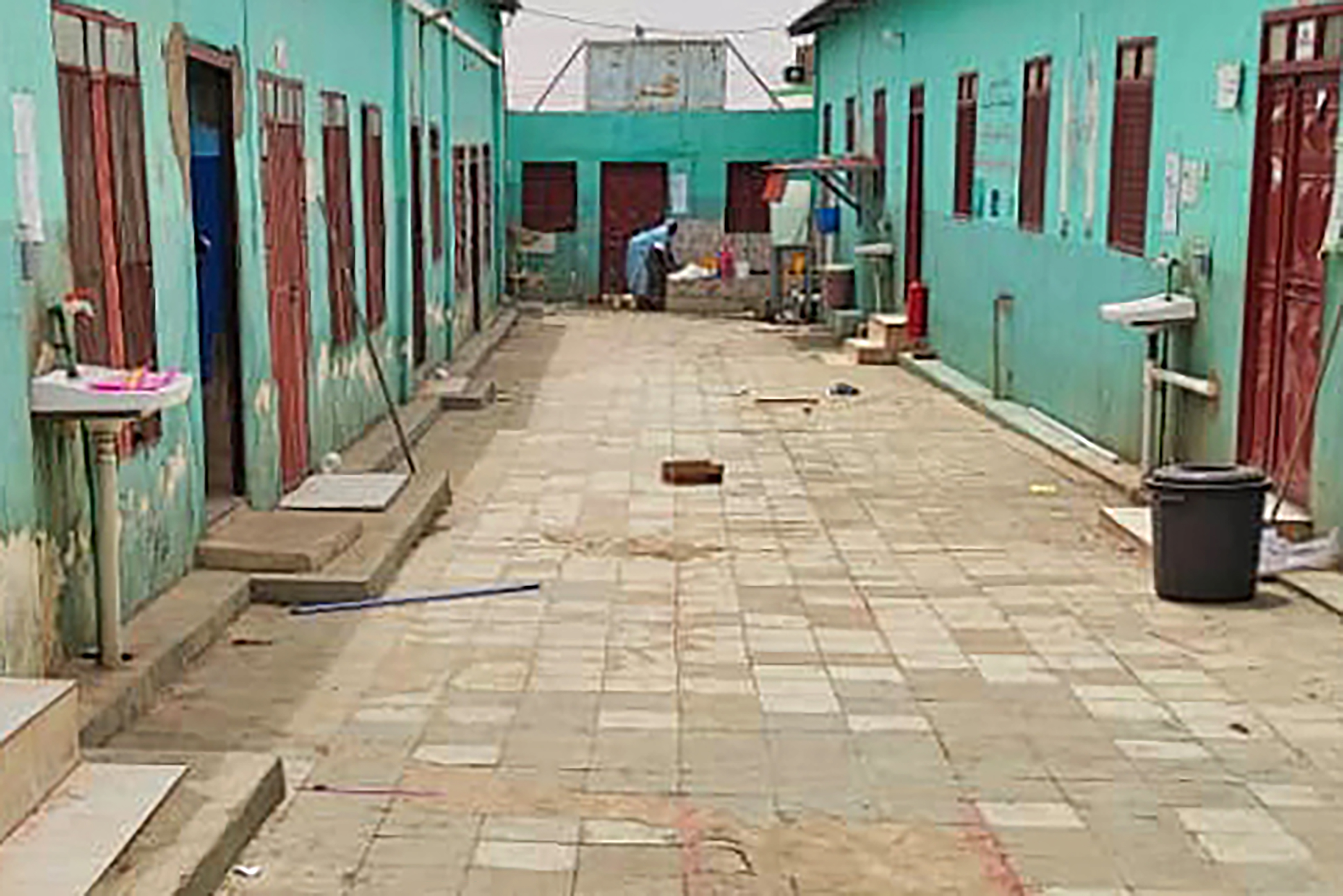 an abandoned hospital in El Geneina, the capital of West Darfur
