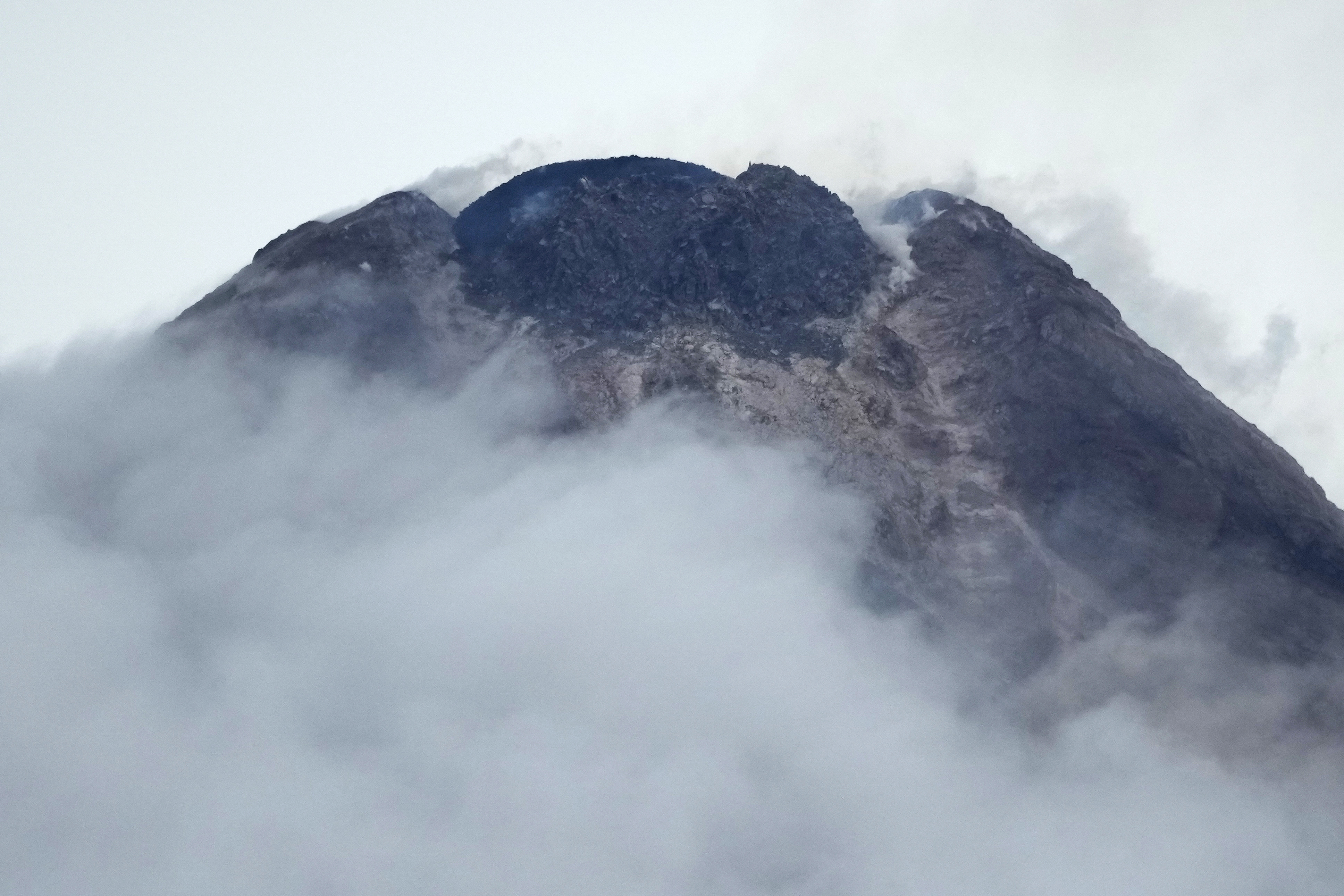 The summit of the Mayon Volcano