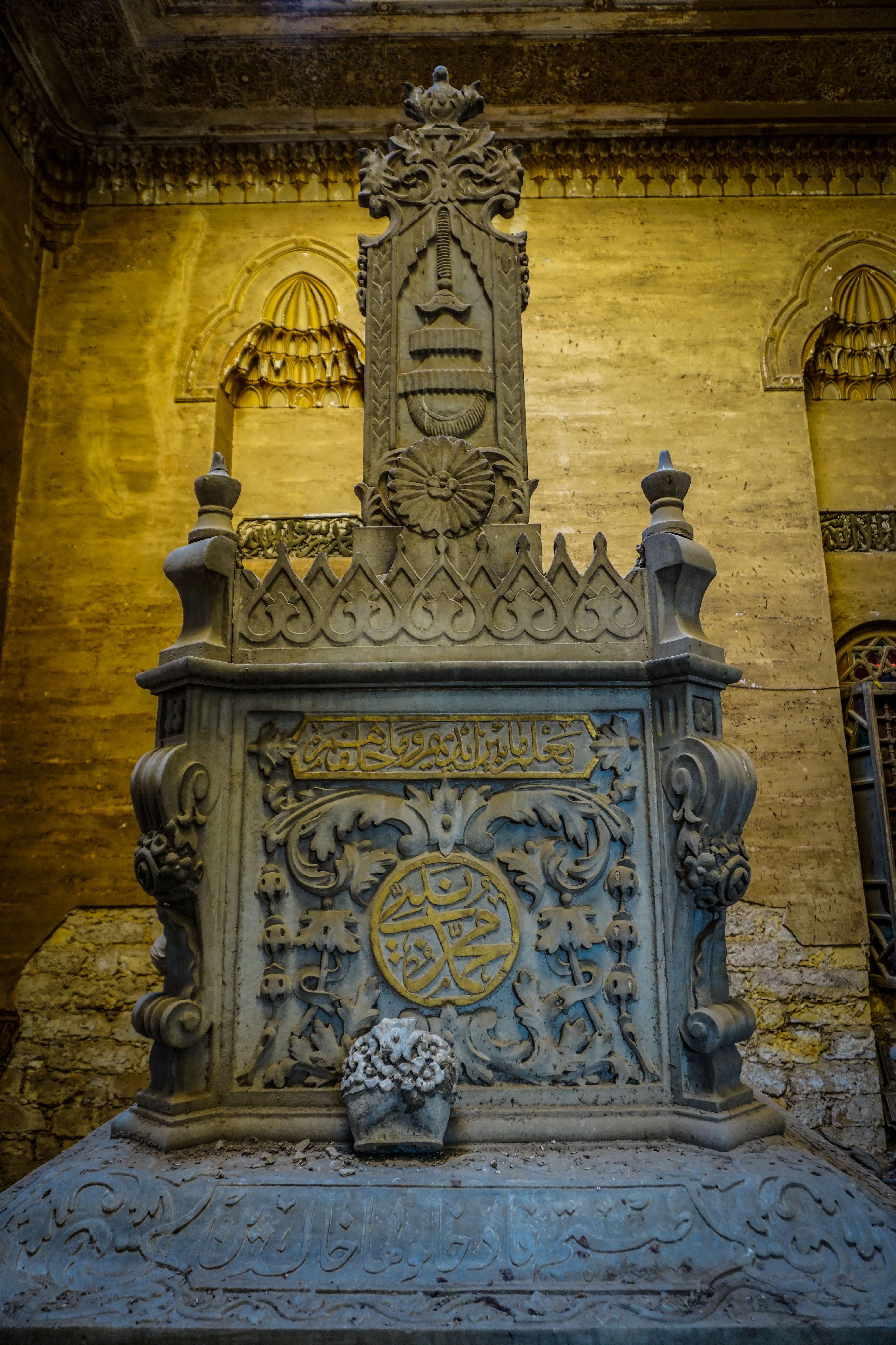 Inside the mausoleum of Mohammad Rateb Pacha, commanding officer of Isma'il Pasha, the Khedive of Egypt, which is under threat of being demolished 
