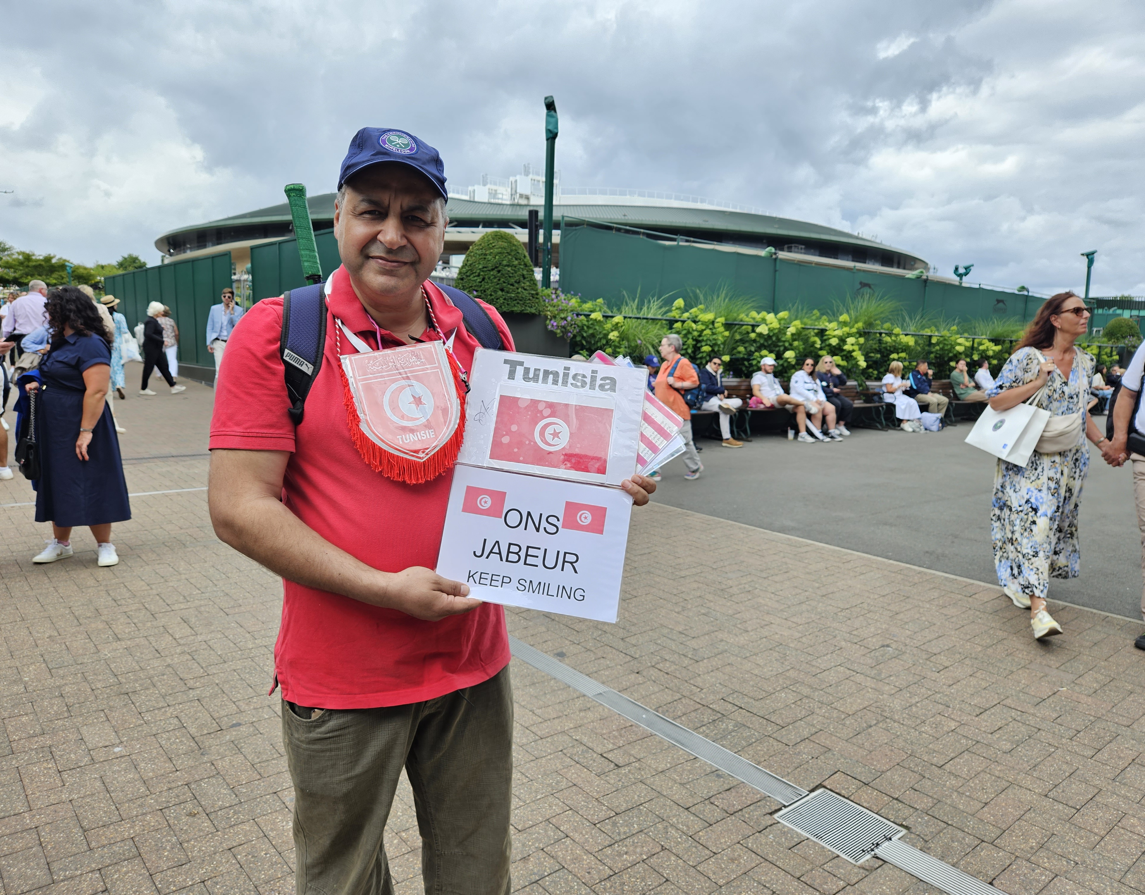 Slim Belhaj, a London-based 'super fan' of Jabeur's, says the Tunisian star gives hope and joy to the people of her country.