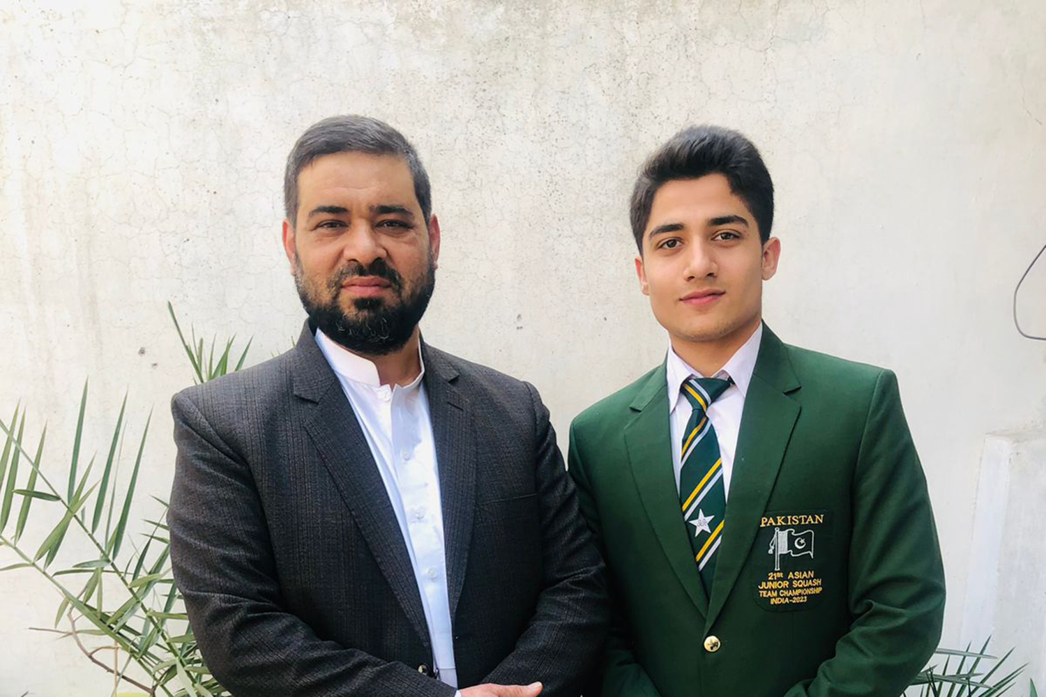 Niazullah Khan with his son Hamza Khan [Courtesy of Niazullah Khan]