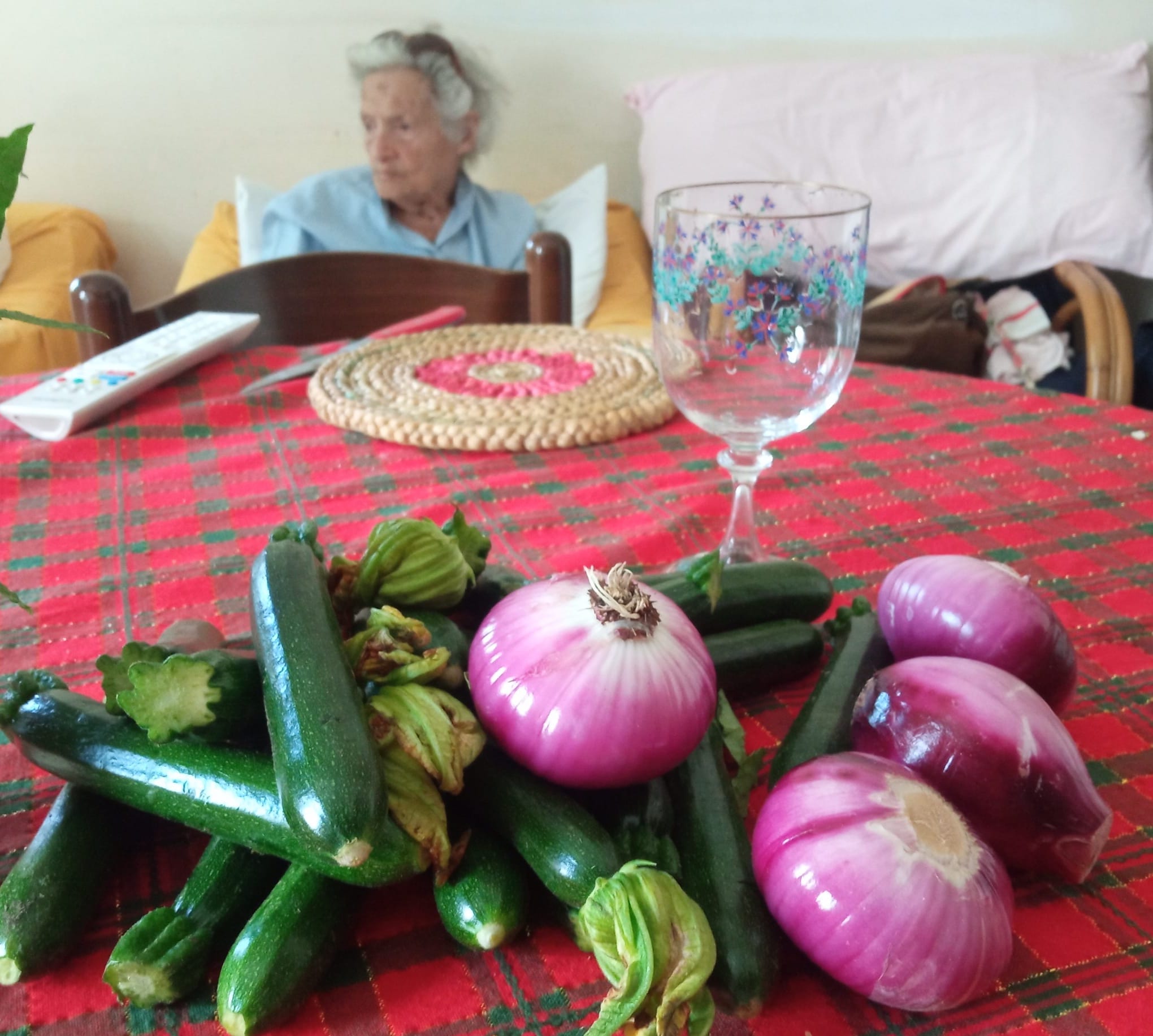 Groceries bought by Lucia for Anna Maria, who sits in her home [Courtesy of Lucia Santini]