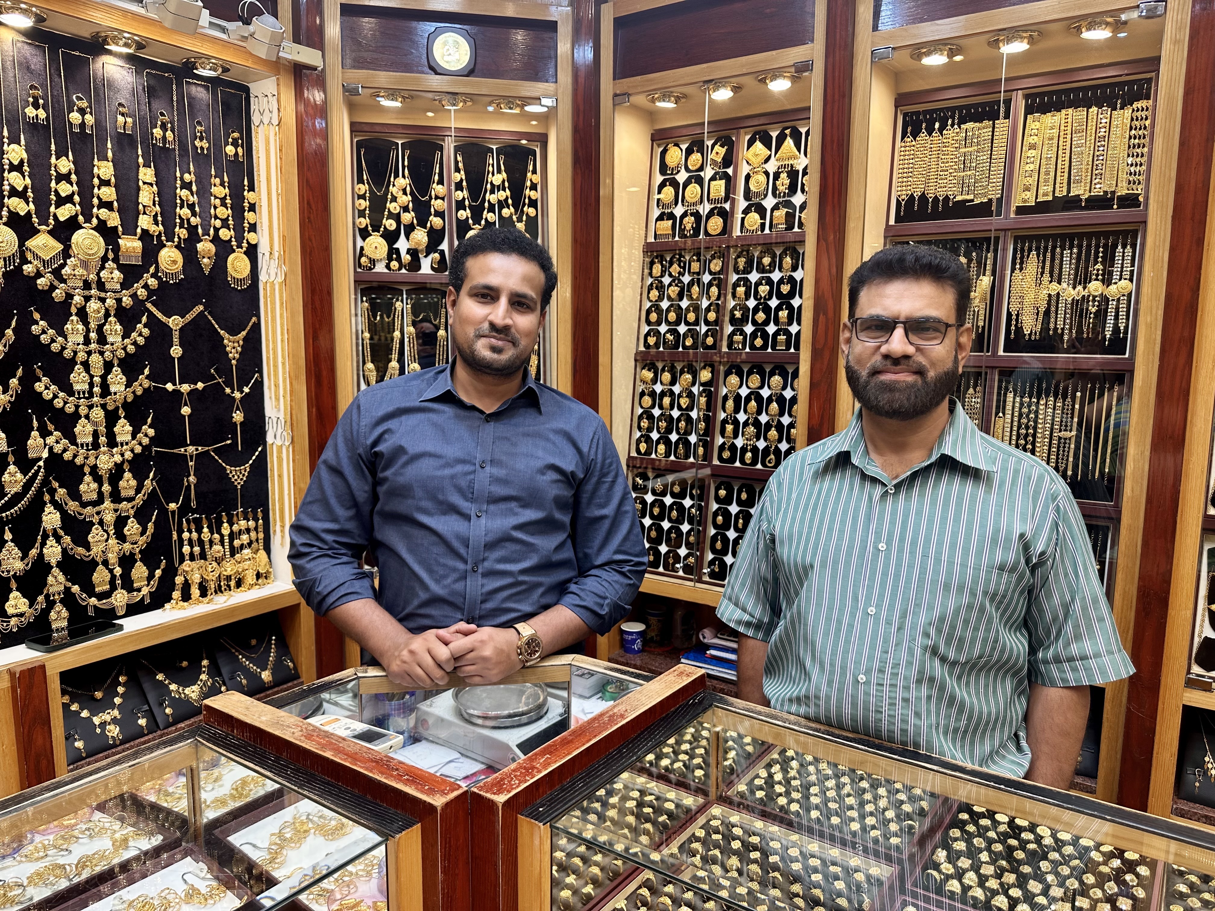 Afaq (R) with his colleague Abdul Rehman (L), who also hails from Pakistan
