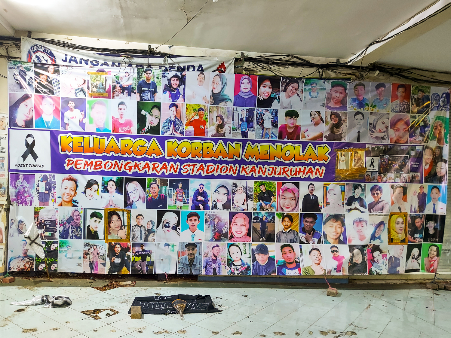 Gate 13 where the majority of the victims died has now become a shrine