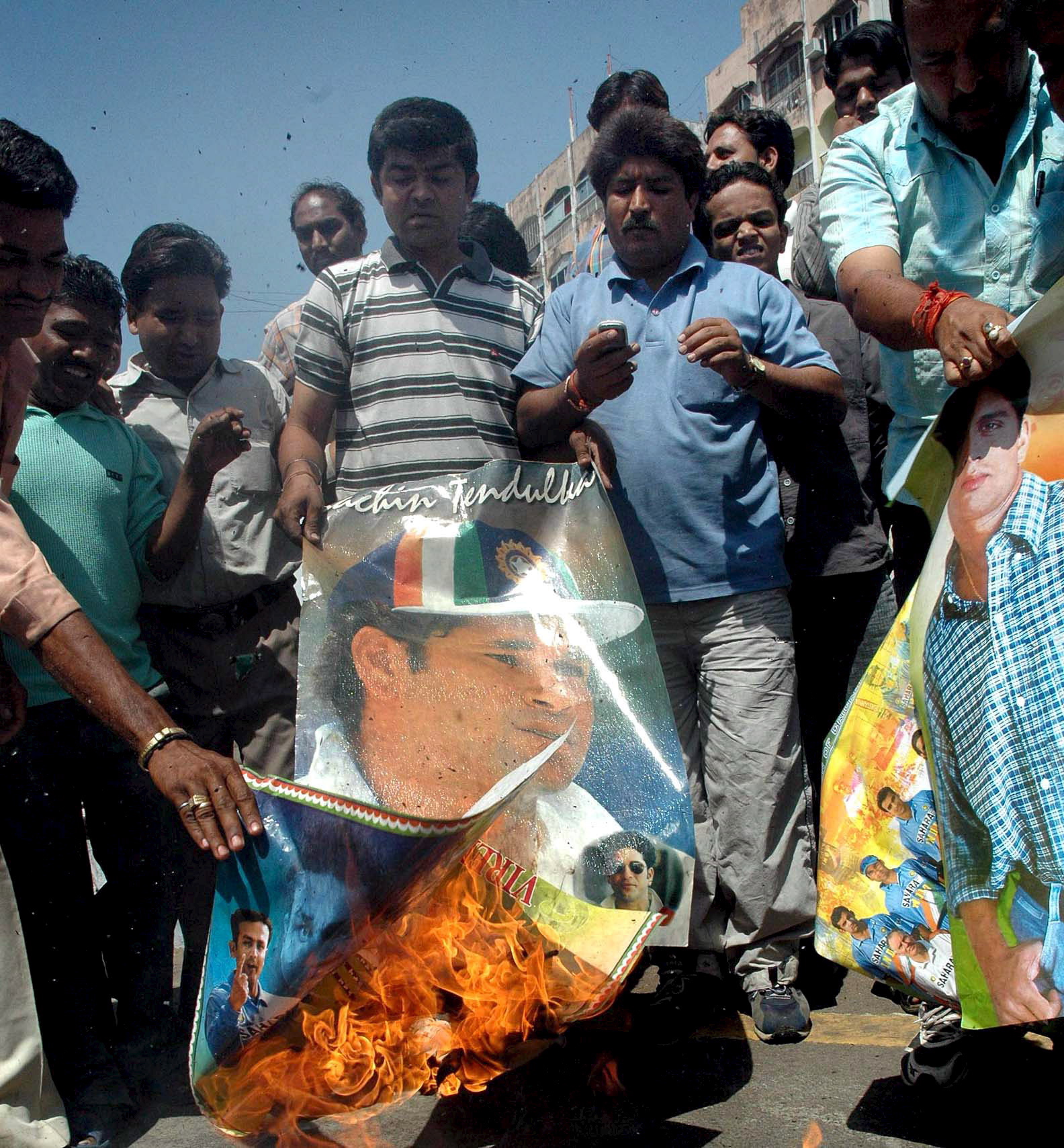 india effigies 2007 world cup