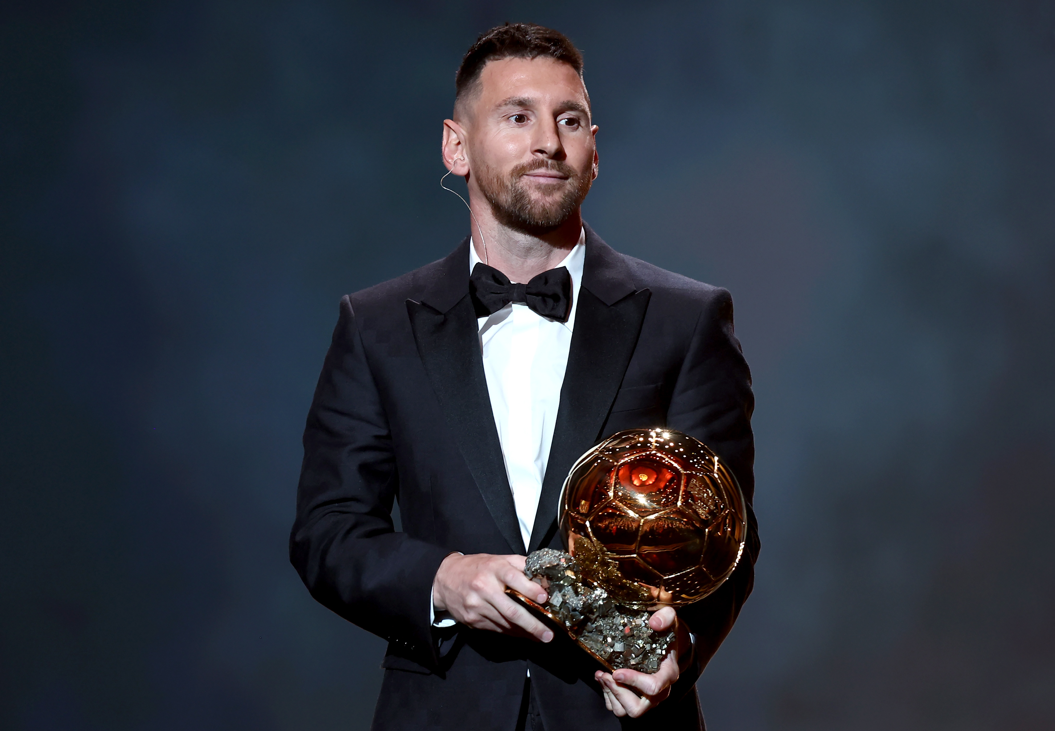 Argentinian international Lionel Messi wins the Ballon d’Or 2023 during the ceremony at the Theatre du Chatelet in Paris, France, October 30, 2023