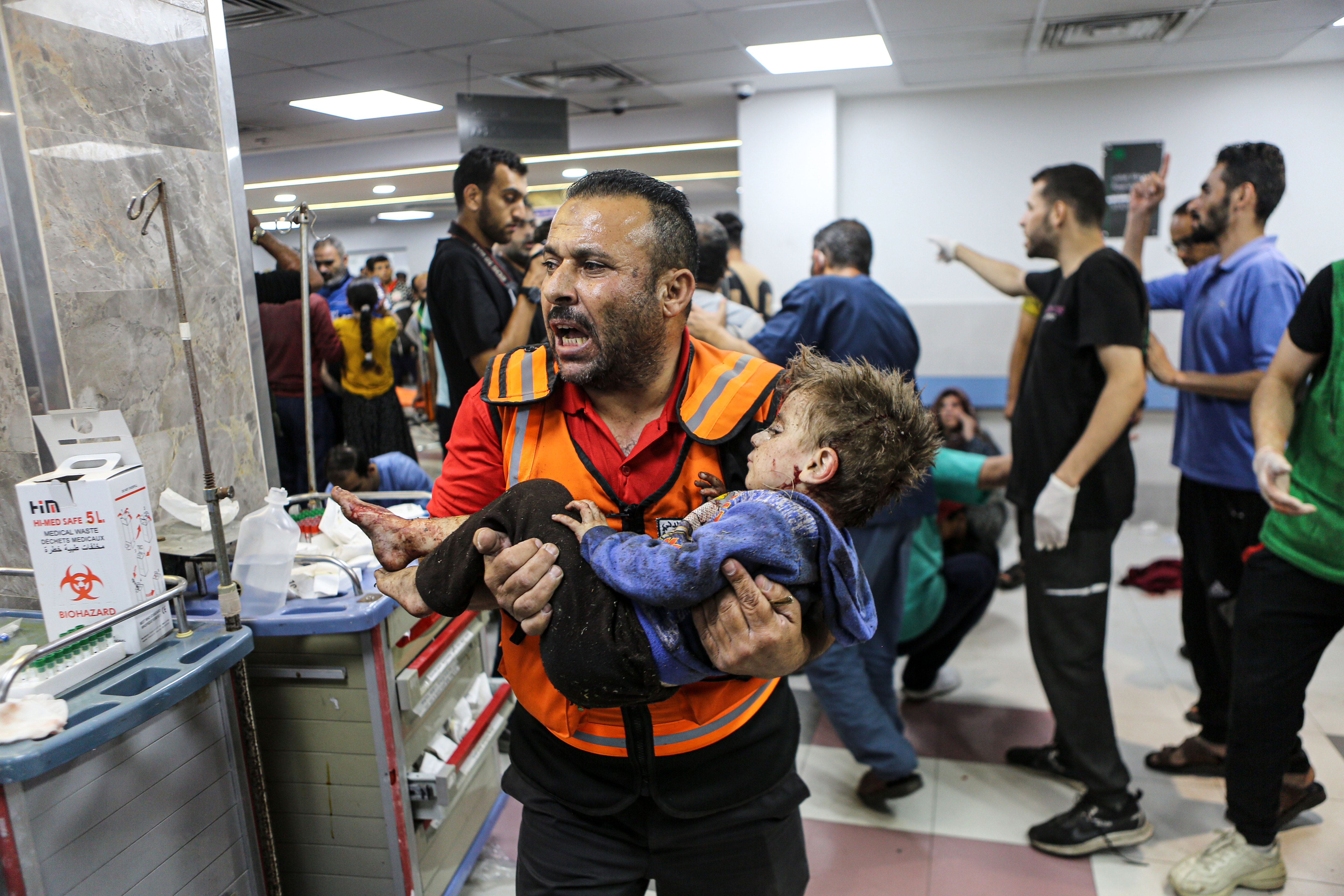 Aftermath of deadly Israeli air raid on al-Ahli Arab Hospital