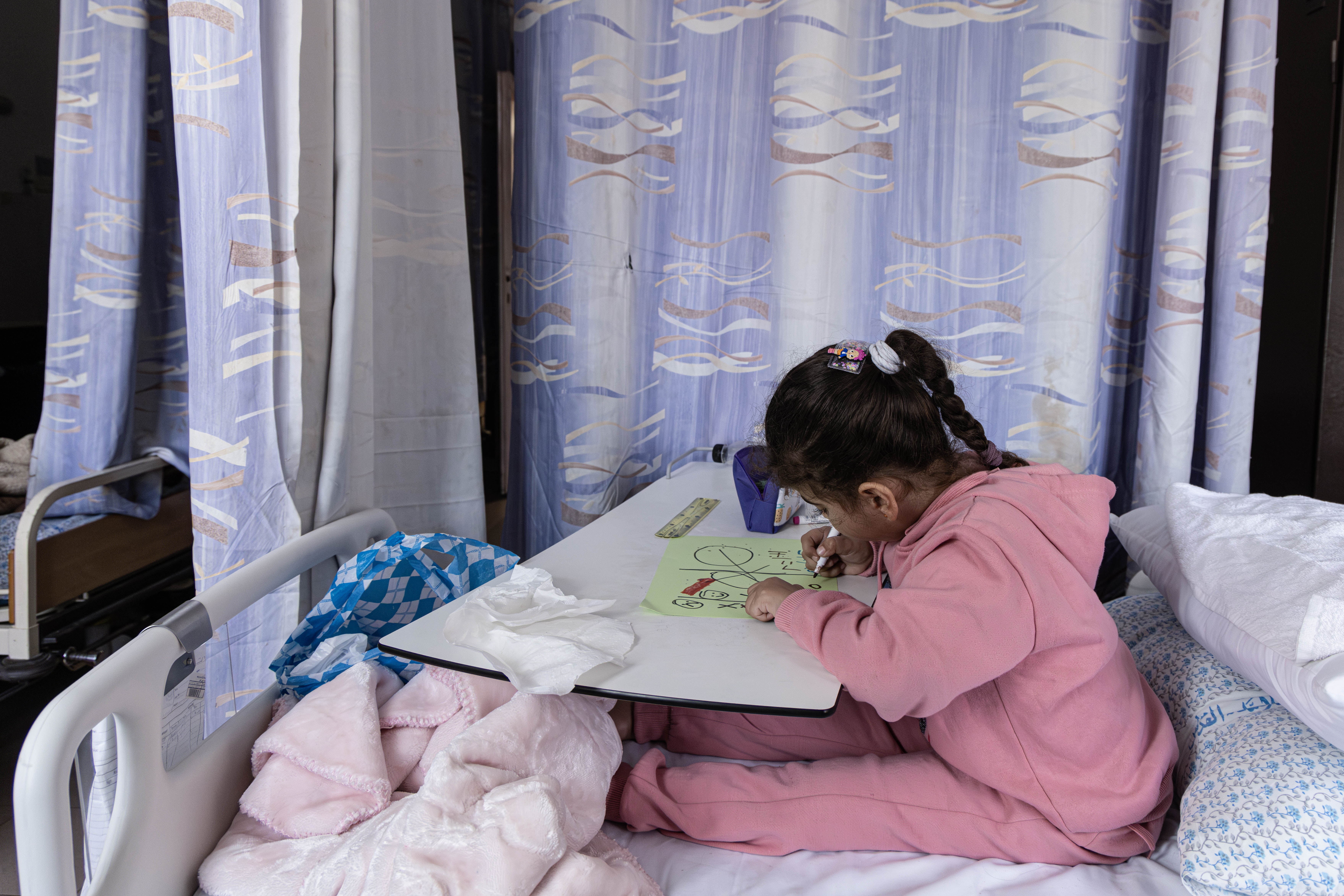 Hala Al-Farra from Khan Younis in Makassed Hospital