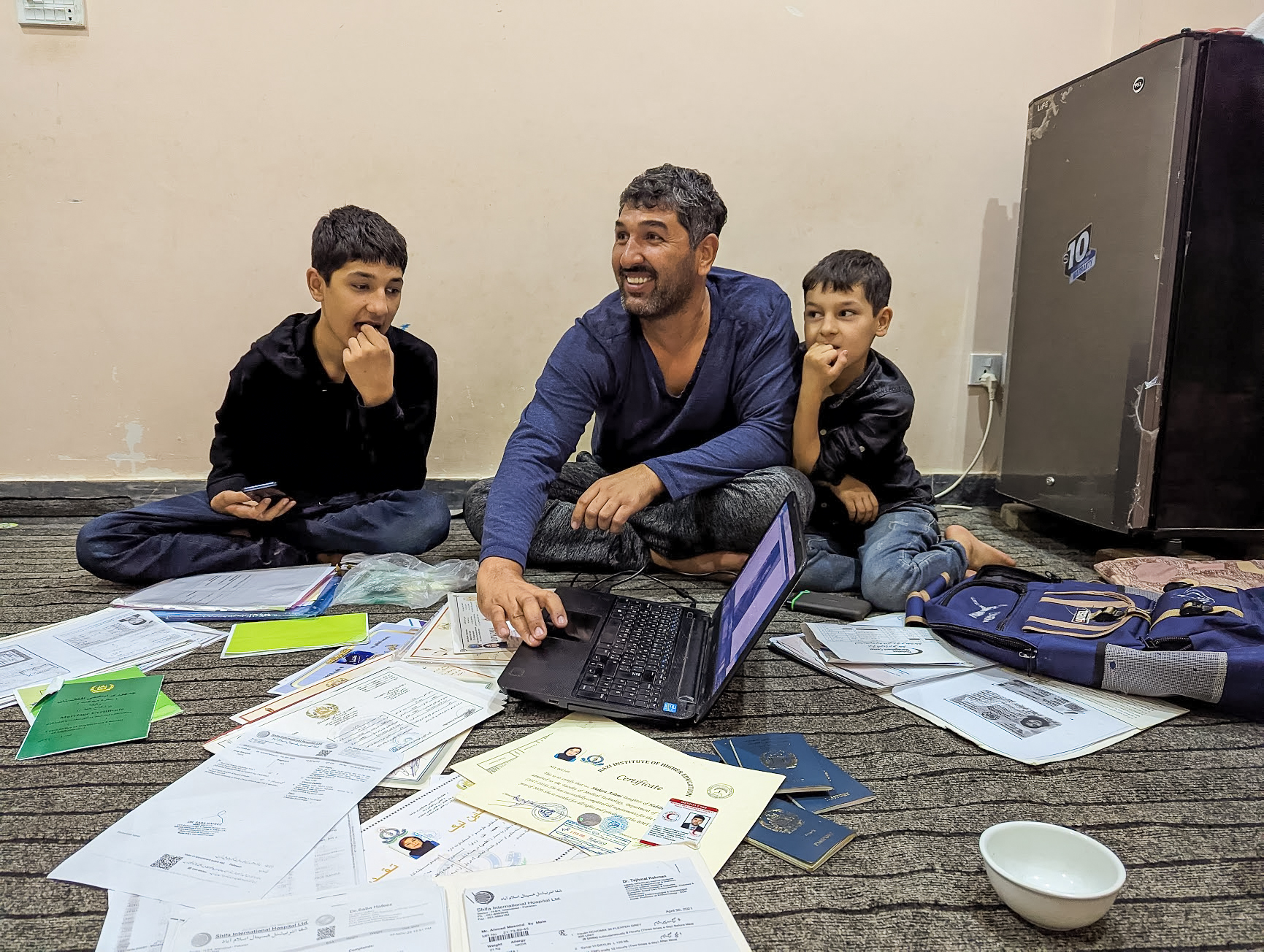 Afghan family in Pakistan