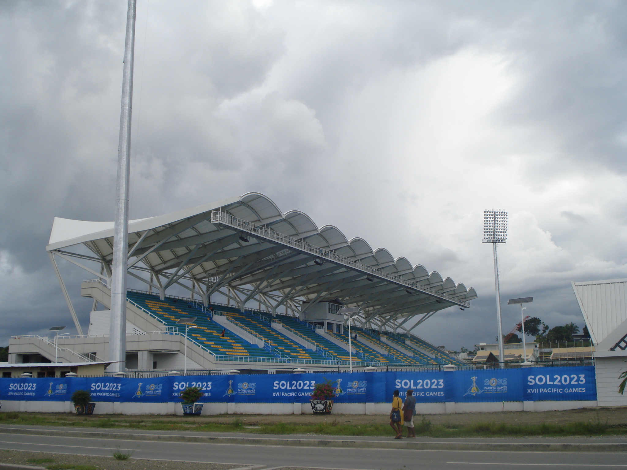 A view of the Solomon Islands new national stadium in Honiara