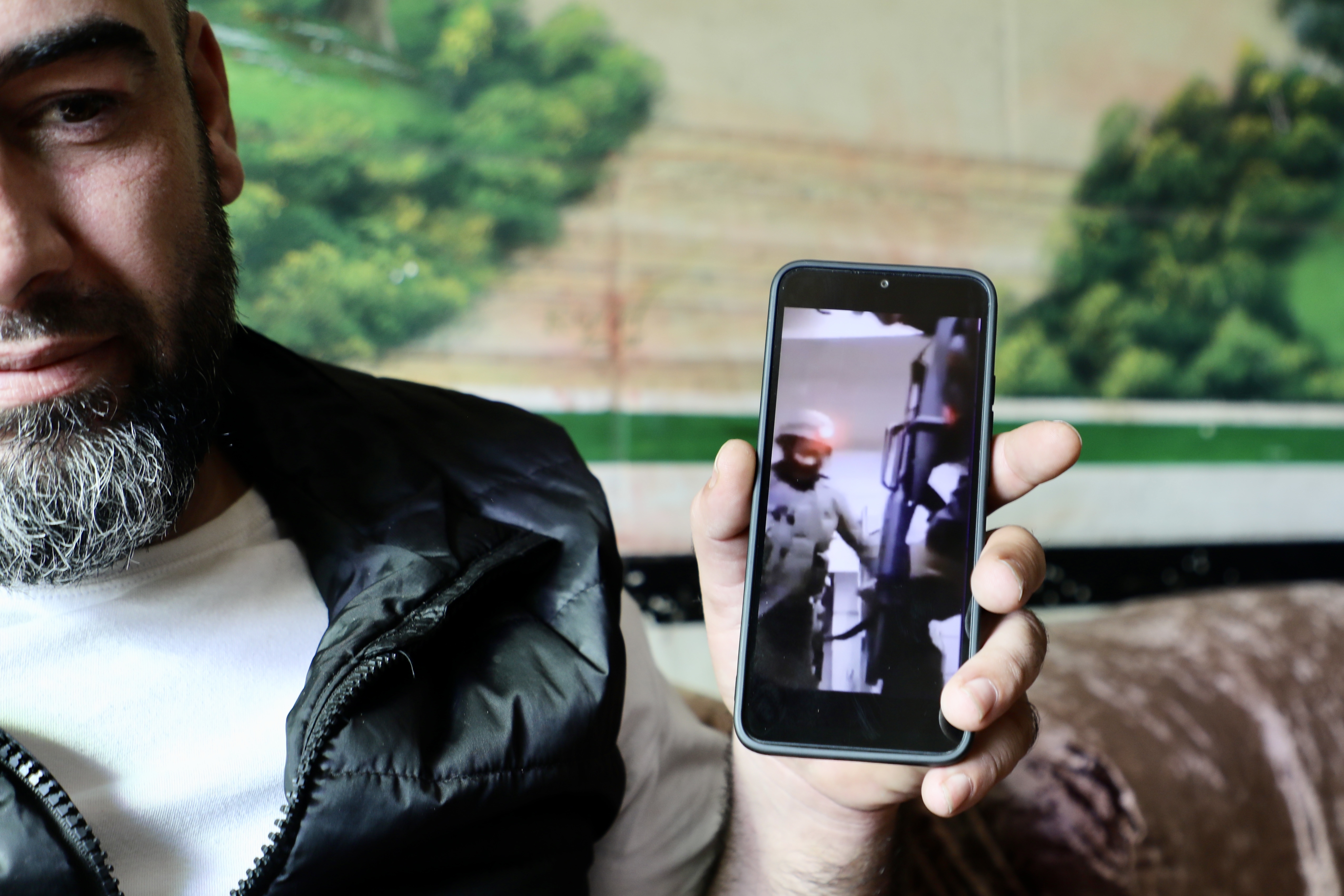 Eyad Banat shows the TikTok live during which he was abused