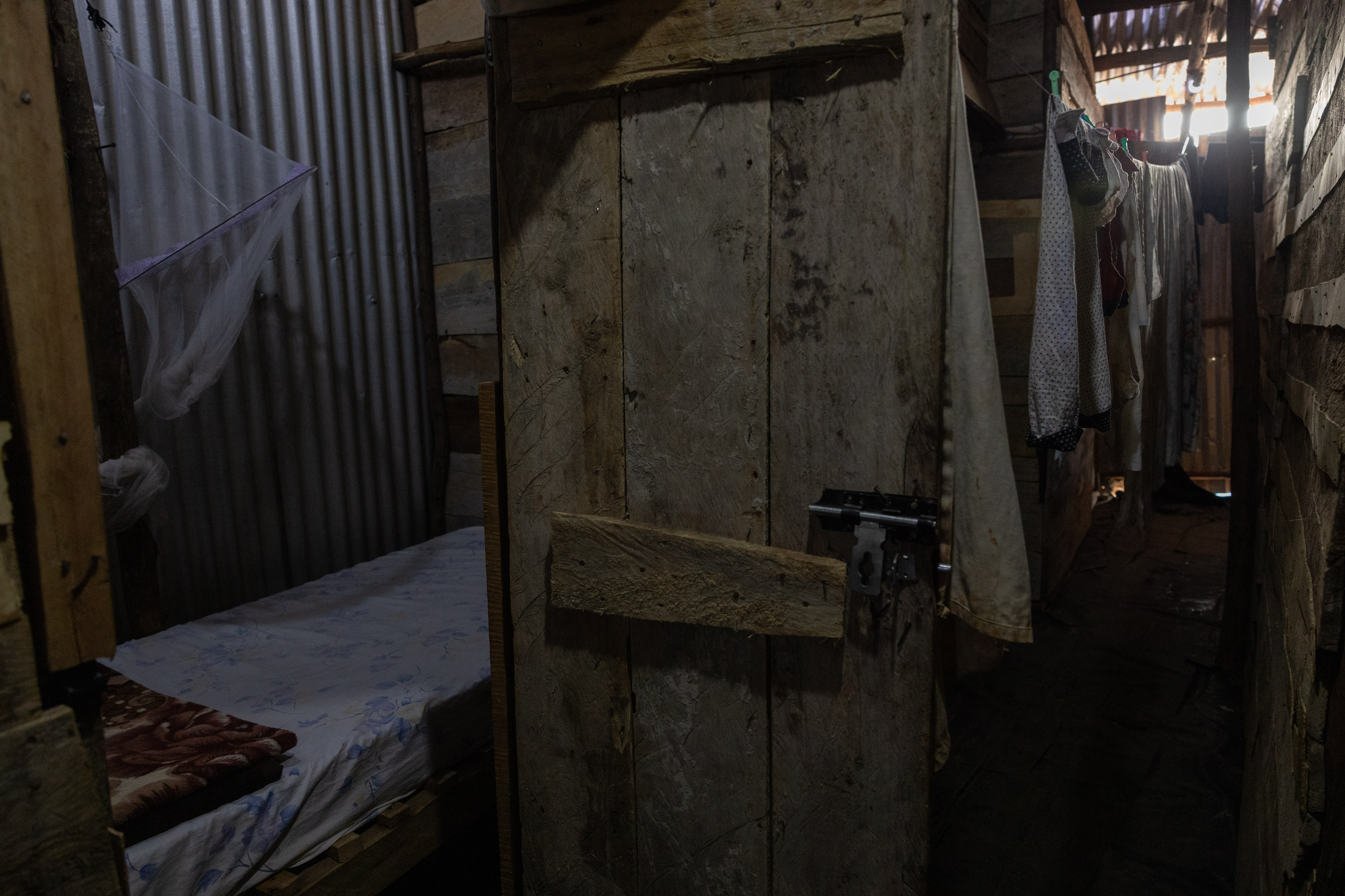 The bare rooms of brothels contain only thin mattresses and beds made of clapboard, with little space for personal effects