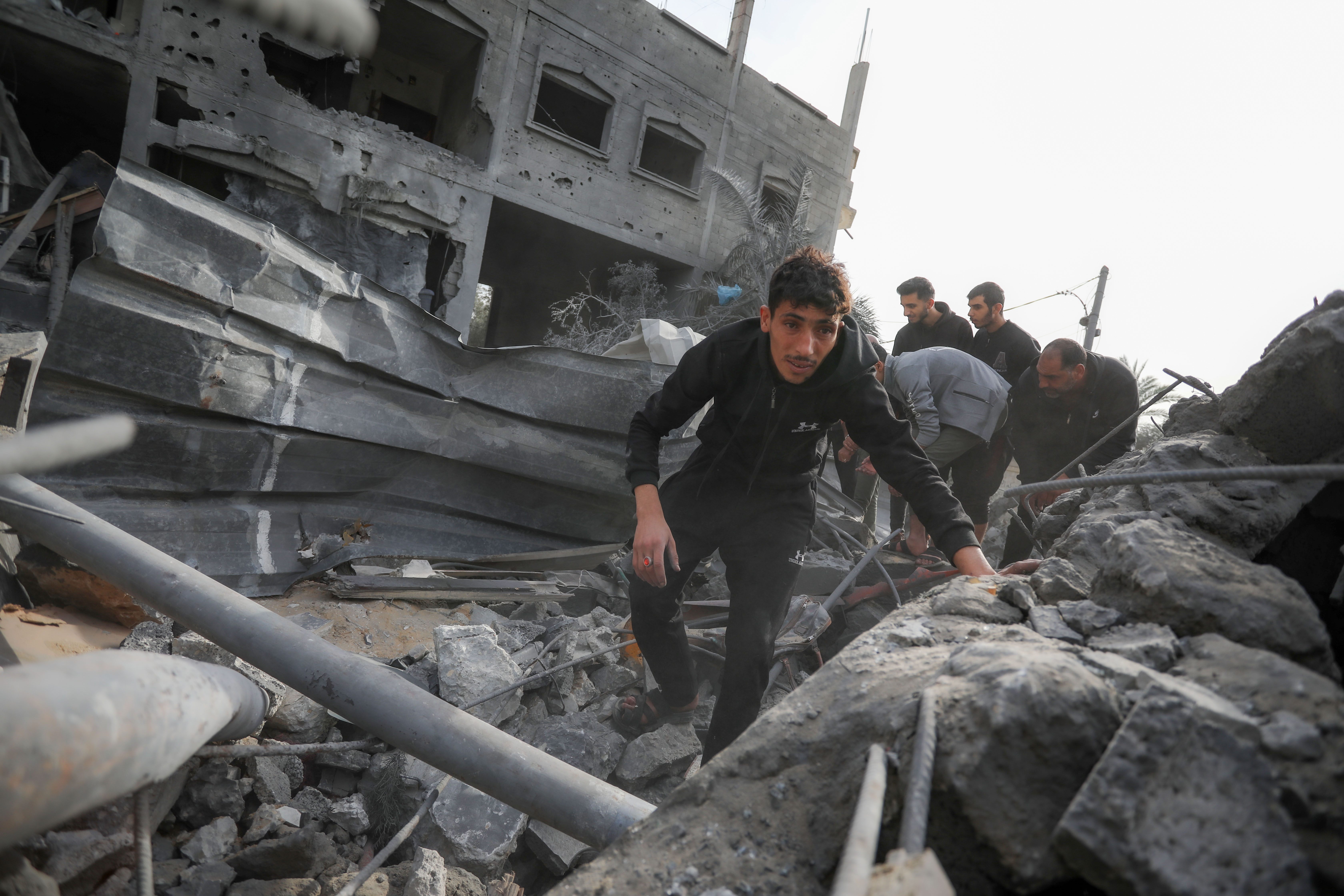 Israeli attack on a residential home in al-Zuwaydeh, central Gaza Strip