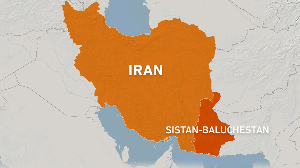Map of Sistan-Baluchestan, Iran