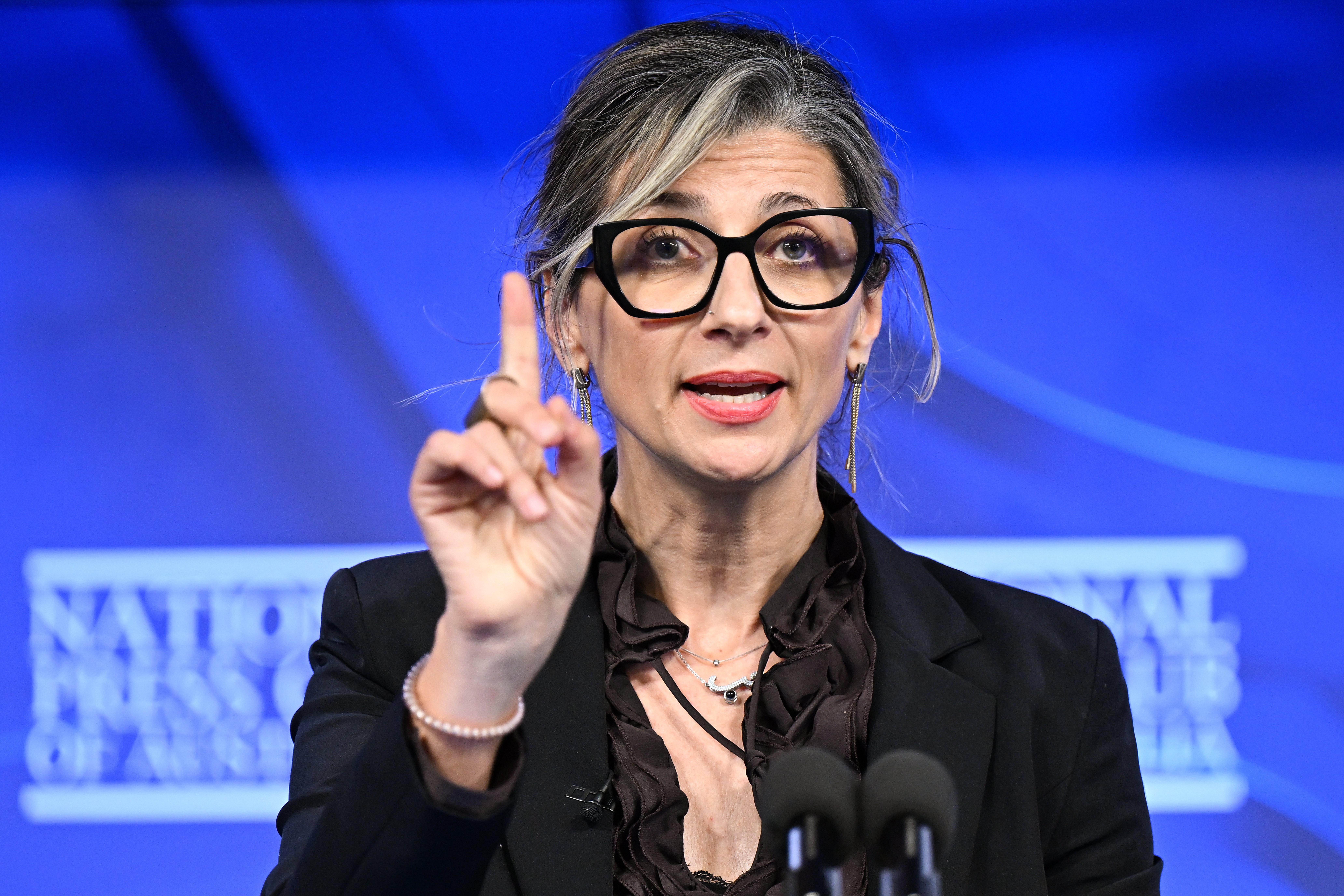 UN Special Rapporteur for the occupied Palestinian territory Francesca Albanese speaks.