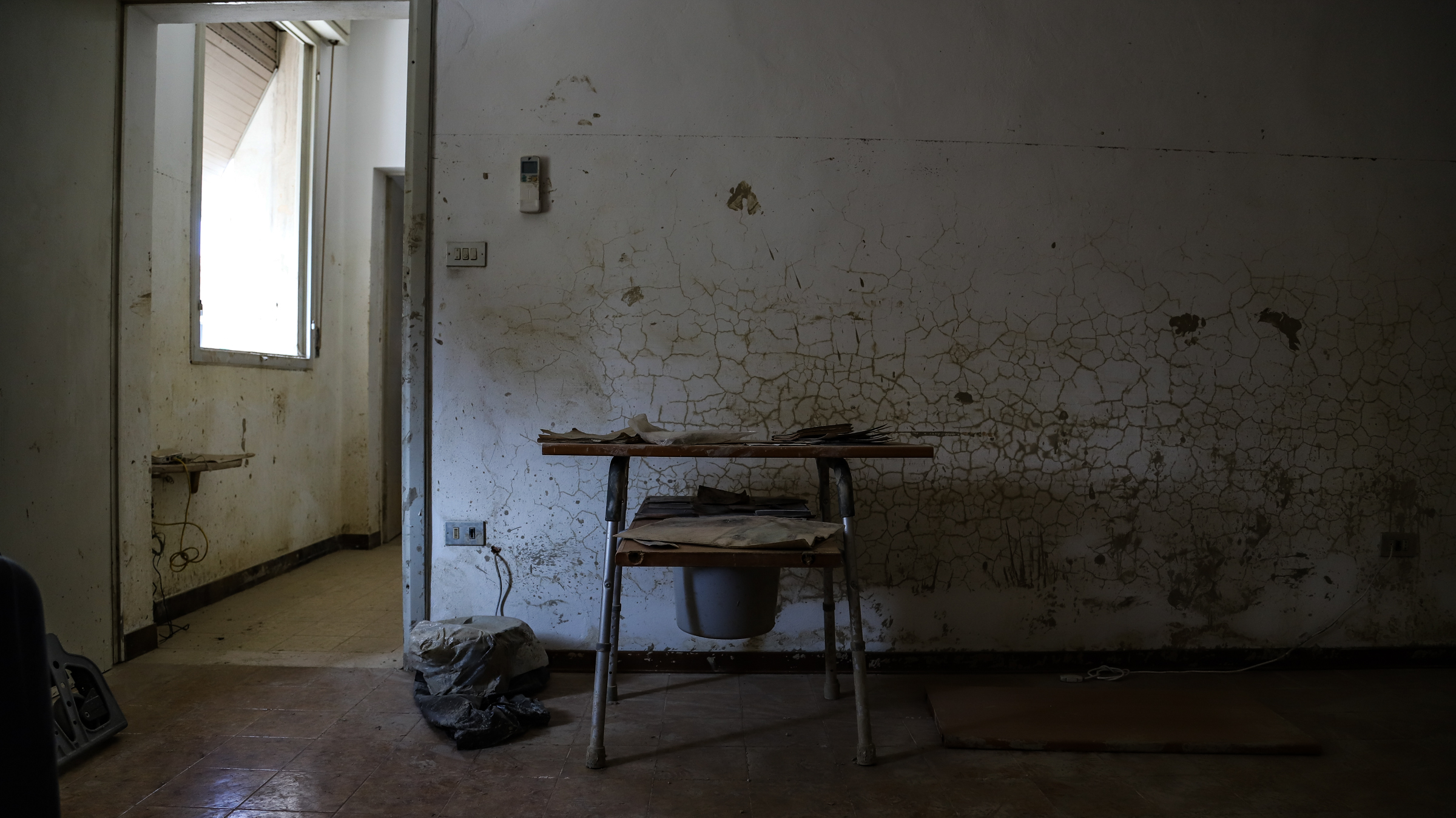 Bedroom in flooded house
