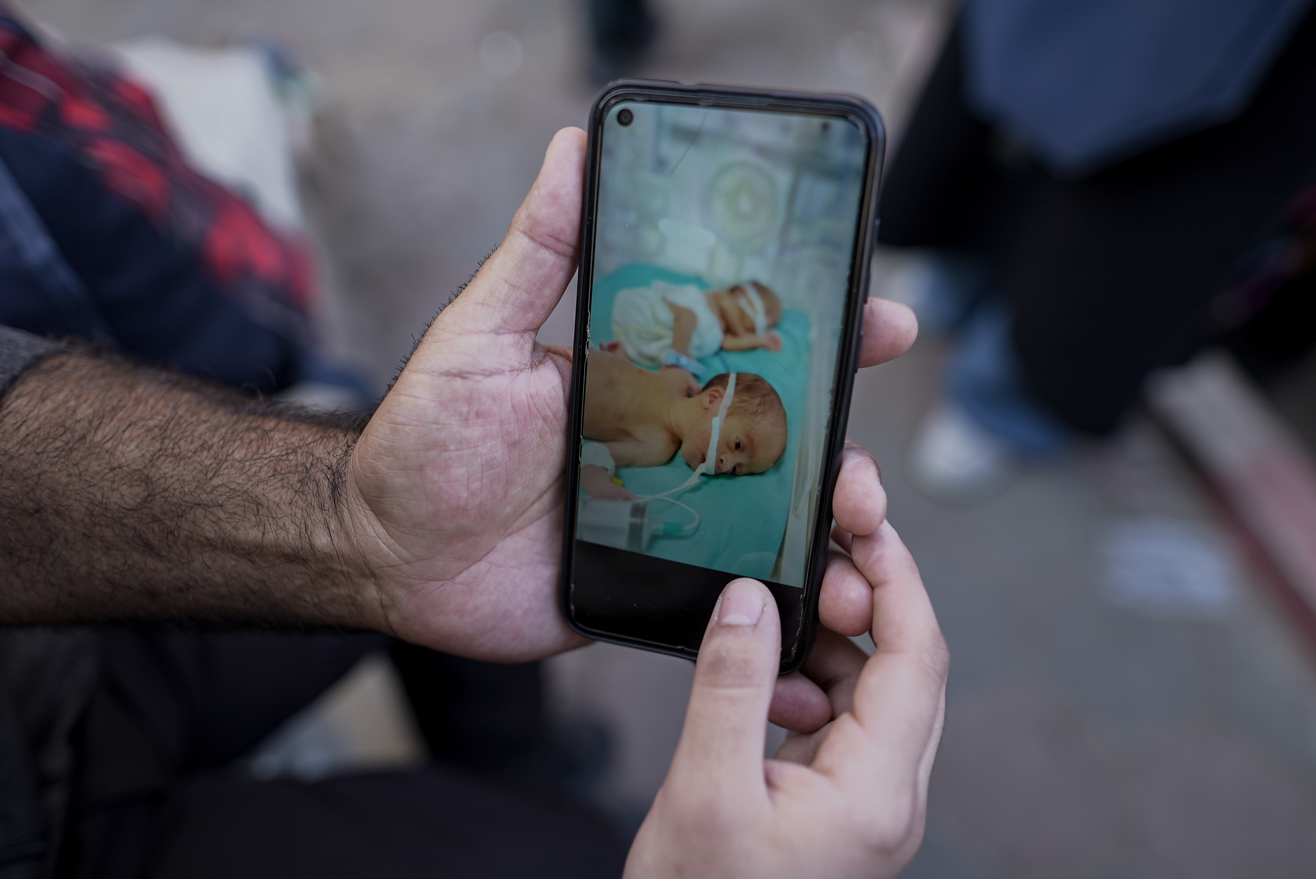 Rateel and Raseel Abu Odeh were born on October 13 at al-Shifa Hospital