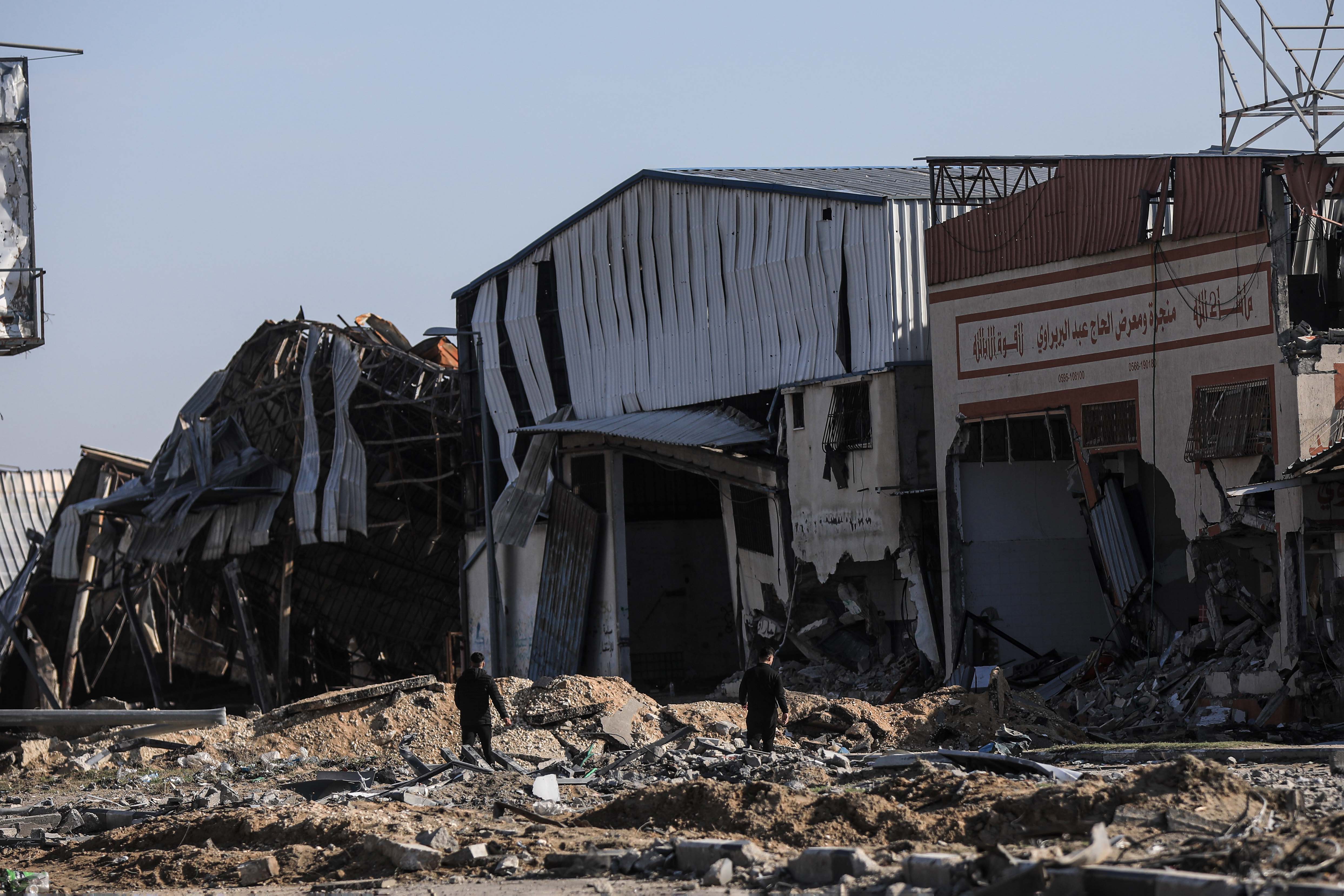 Al-Maghazi refugee camp after Israeli forces withdrew from the area in Deir Al Balah, Gaza
