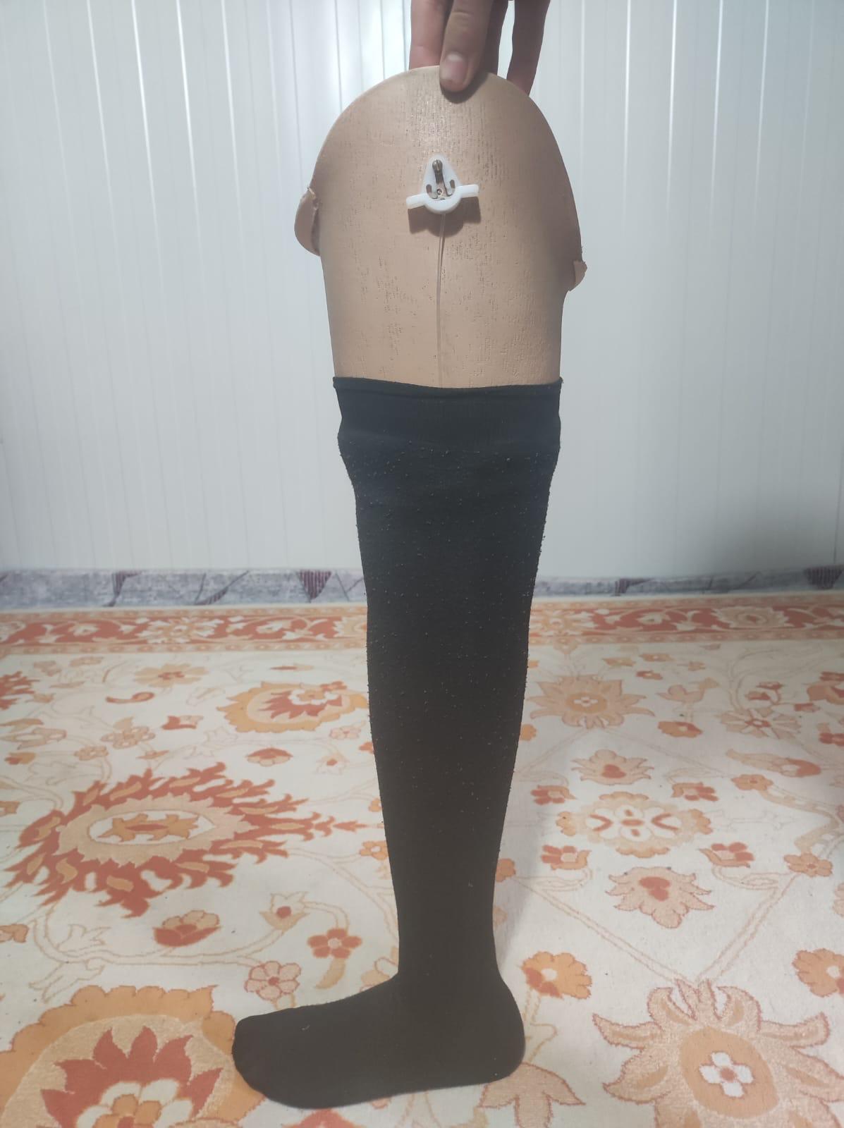 Adile's prosthetic leg