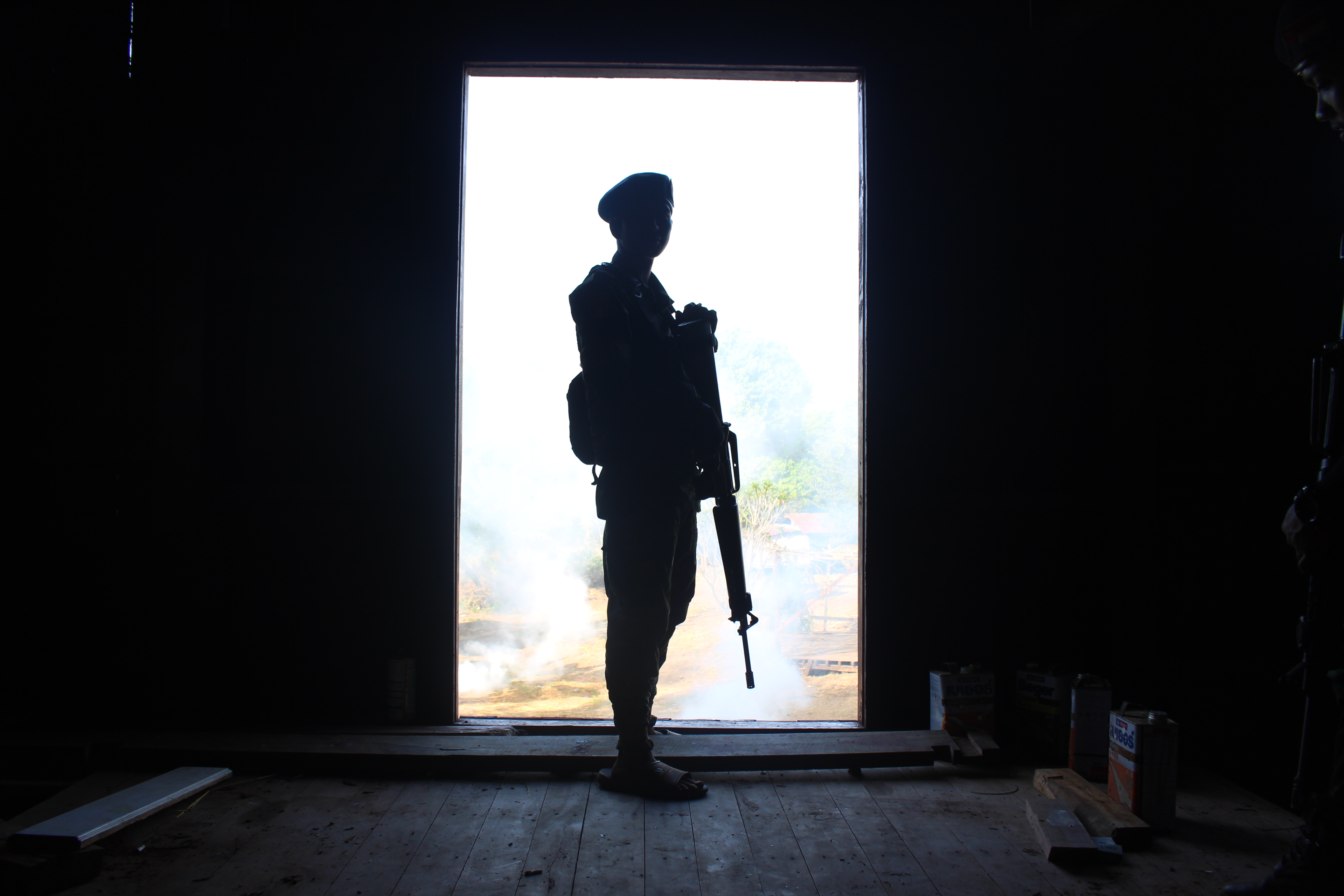 A KTLA fighter in Myanmar's Karen State in December 2023 [Lorcan Lovett/Al Jazeera]