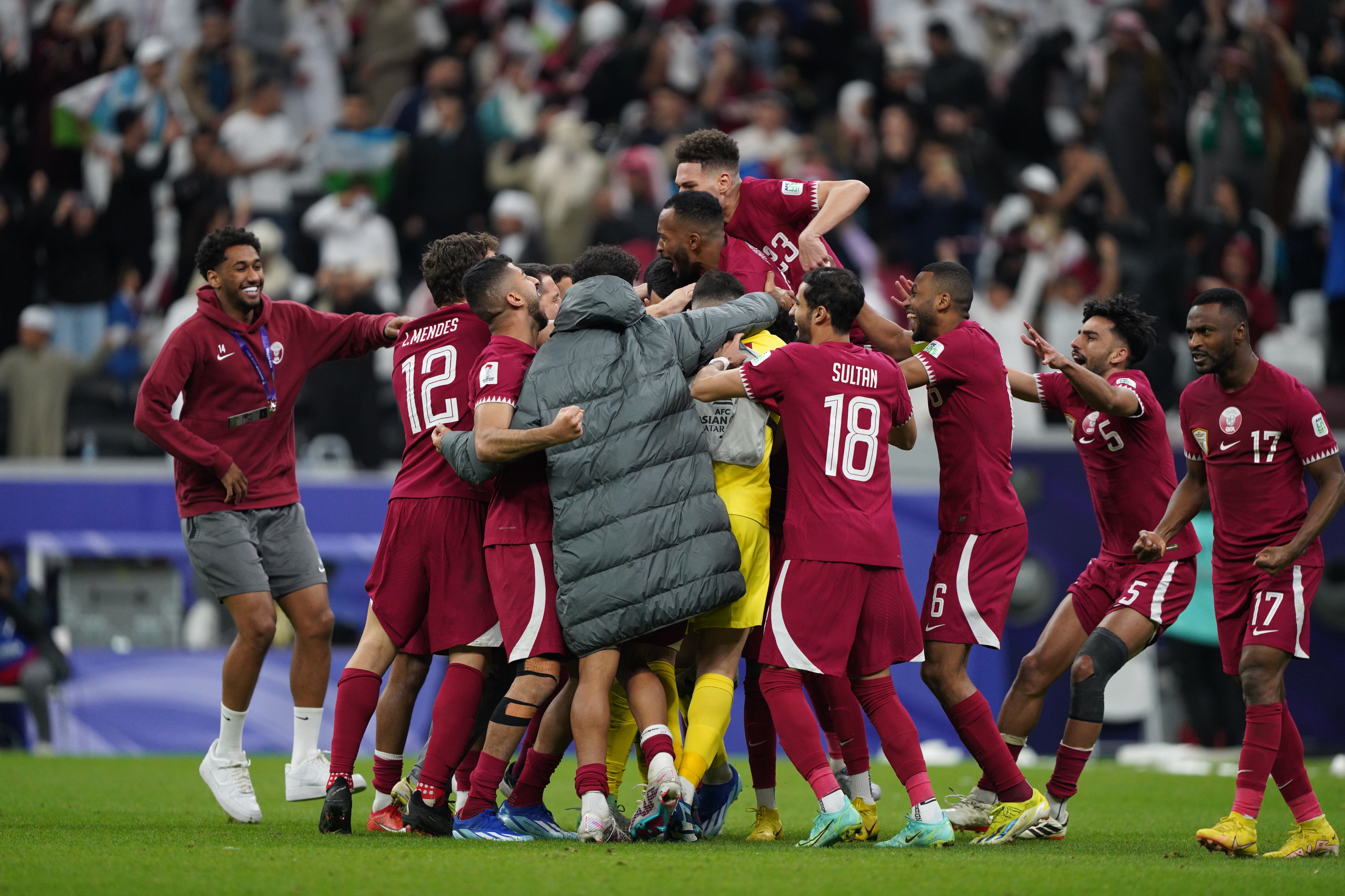 Qatar v Uzbekistan at Al Bayt Stadium in Al Khor