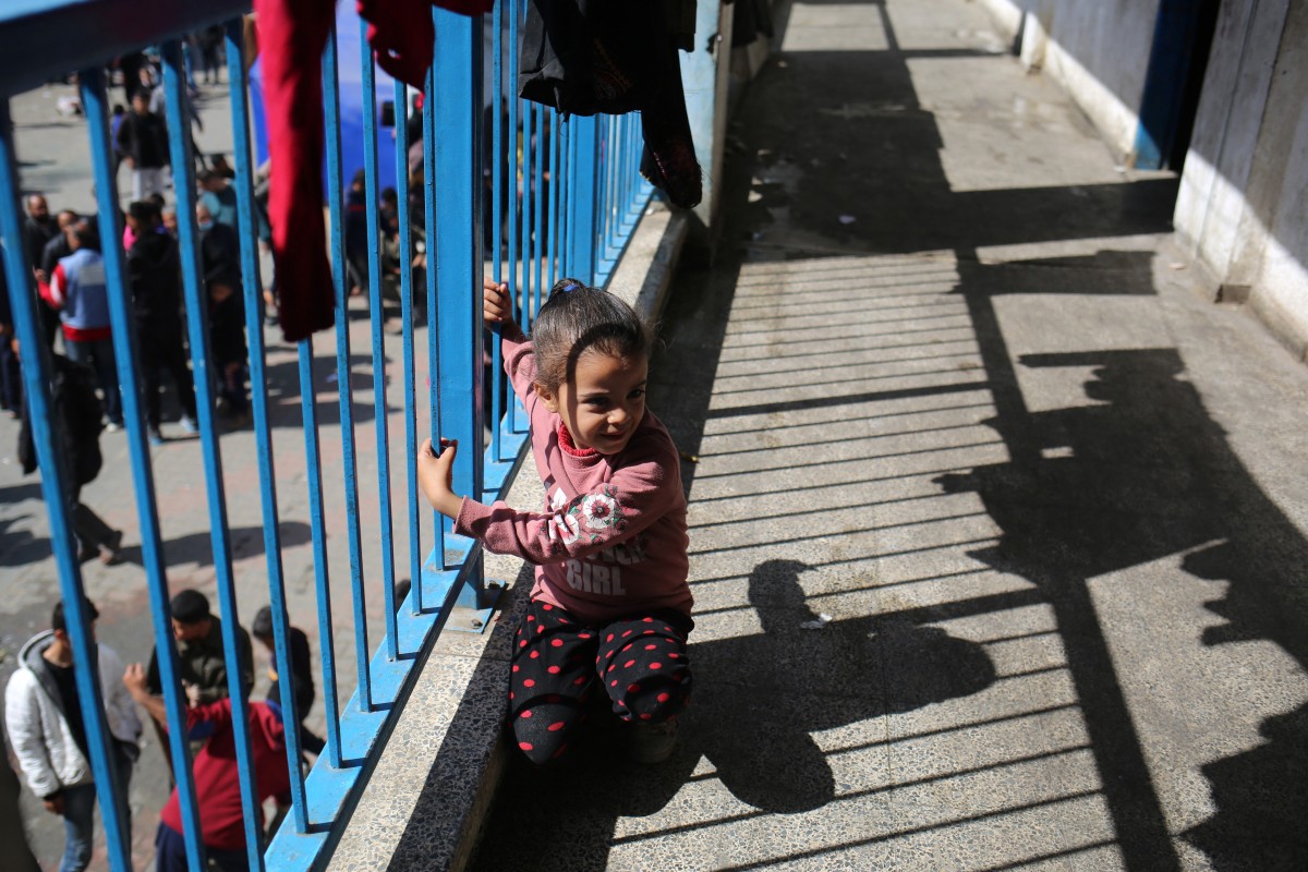 Displaced Palestinian children