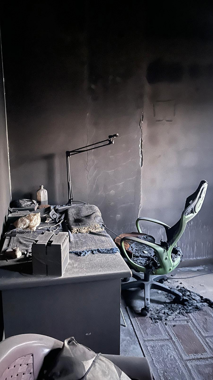 A view of the al-Sawada family's home in Gaza City after the Israeli raid