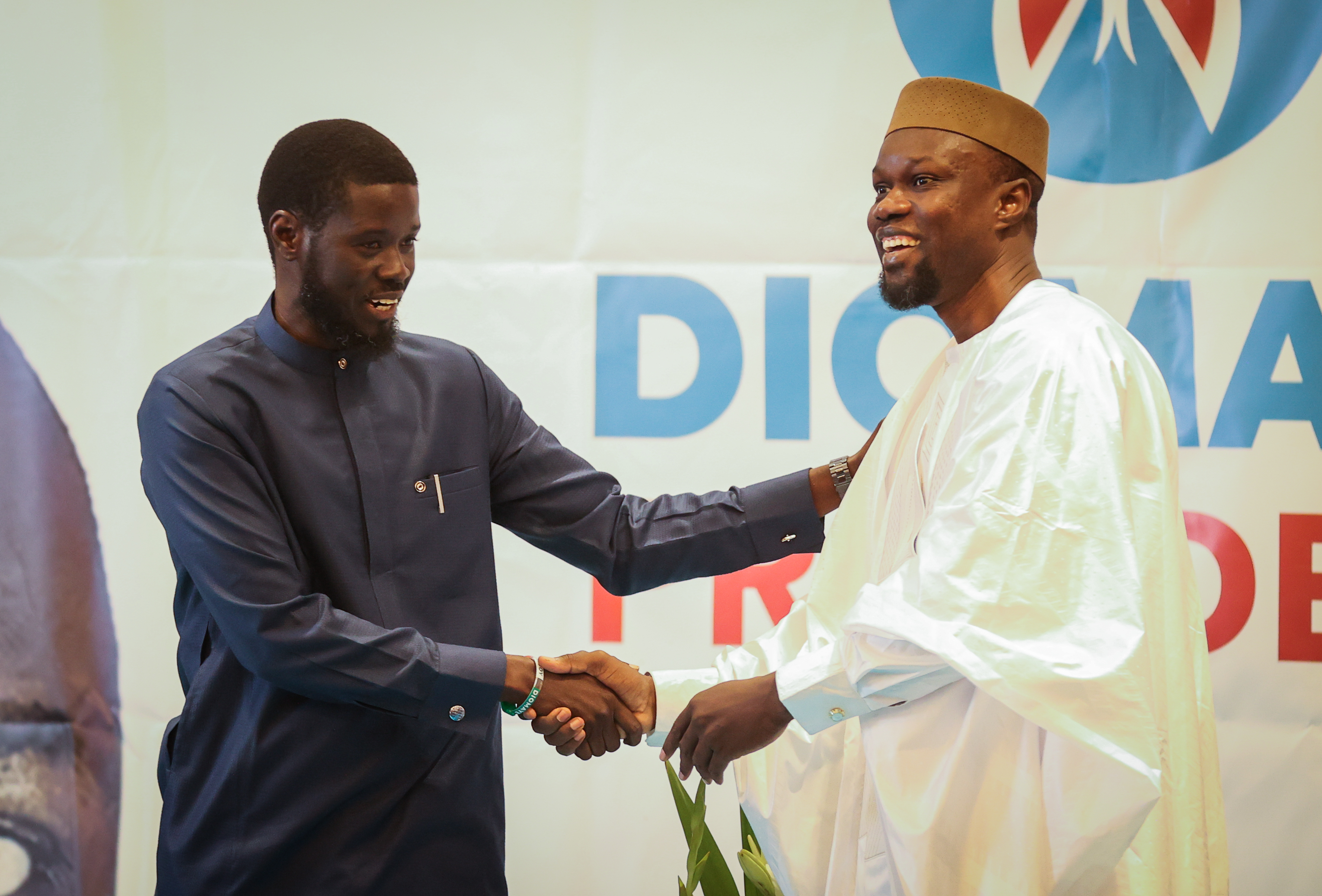 President Bassirou Diomaye Faye (left) and former Prime Minister Ousmane Sonko during a period when they led Senegal's reform movement together [Cem Ozdel/Anadolu via Getty Images]